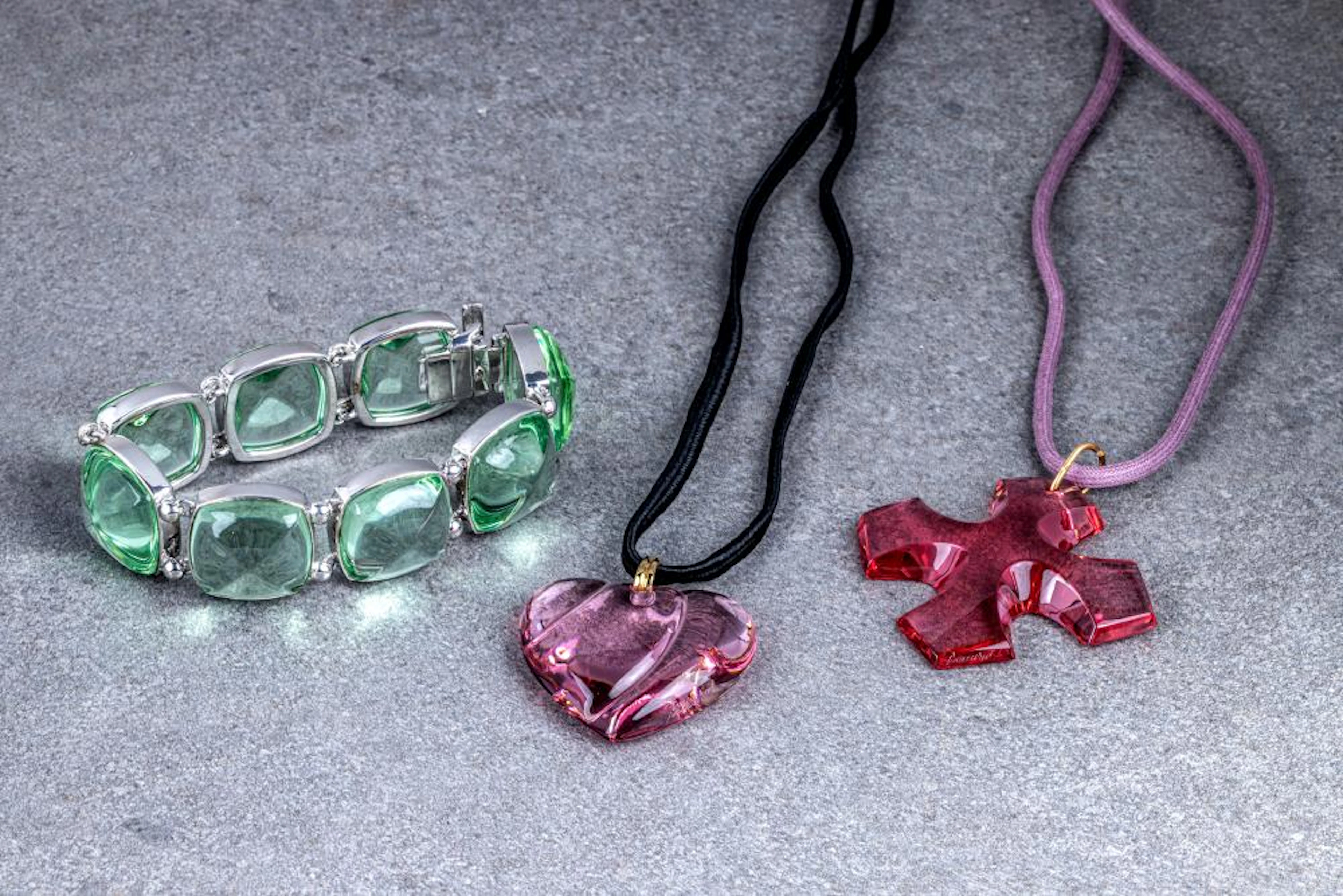 Baccarat - Two pendant necklaces and a bracelet