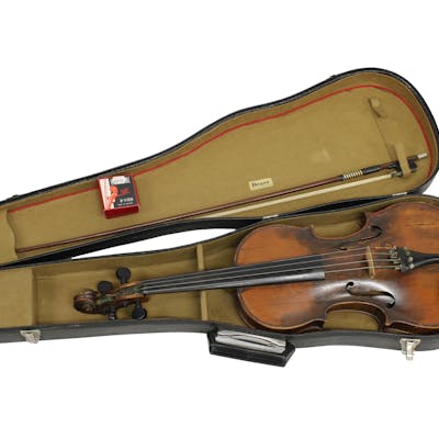 A full size 19th century violin and bow