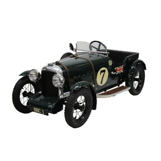A Bentley 1930’s Le Mans style pedal car Green coachwork, number (7)