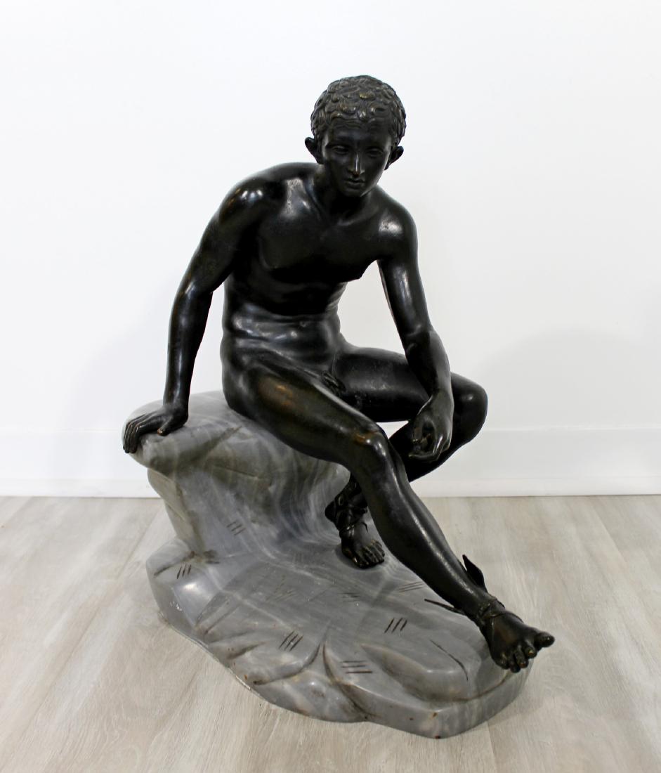 Hermes Greek God Nude Bronze Table Sculpture Marble | Barnebys
