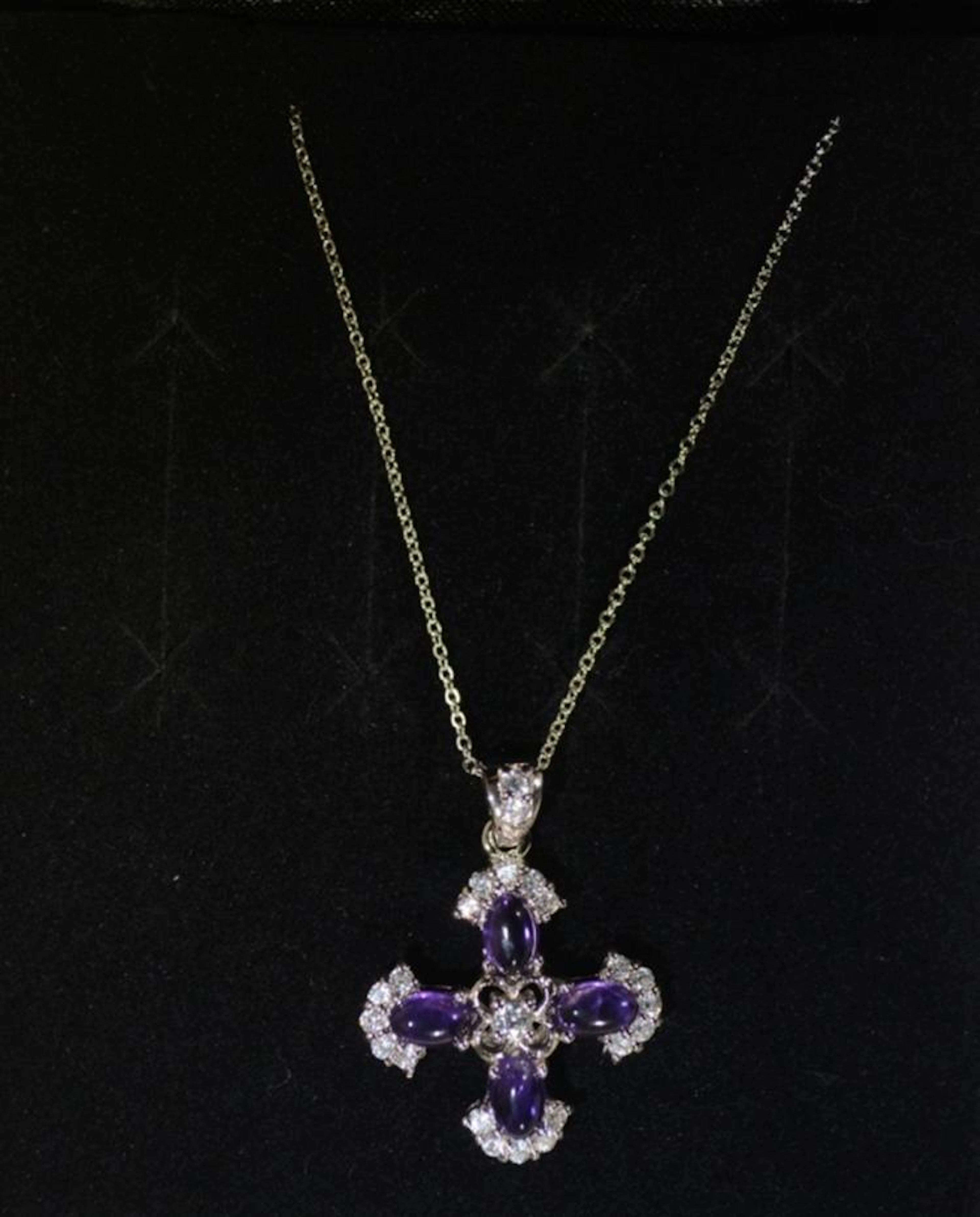 ESPOSITO DIAMONIQUE AMETHYST NECKLACE