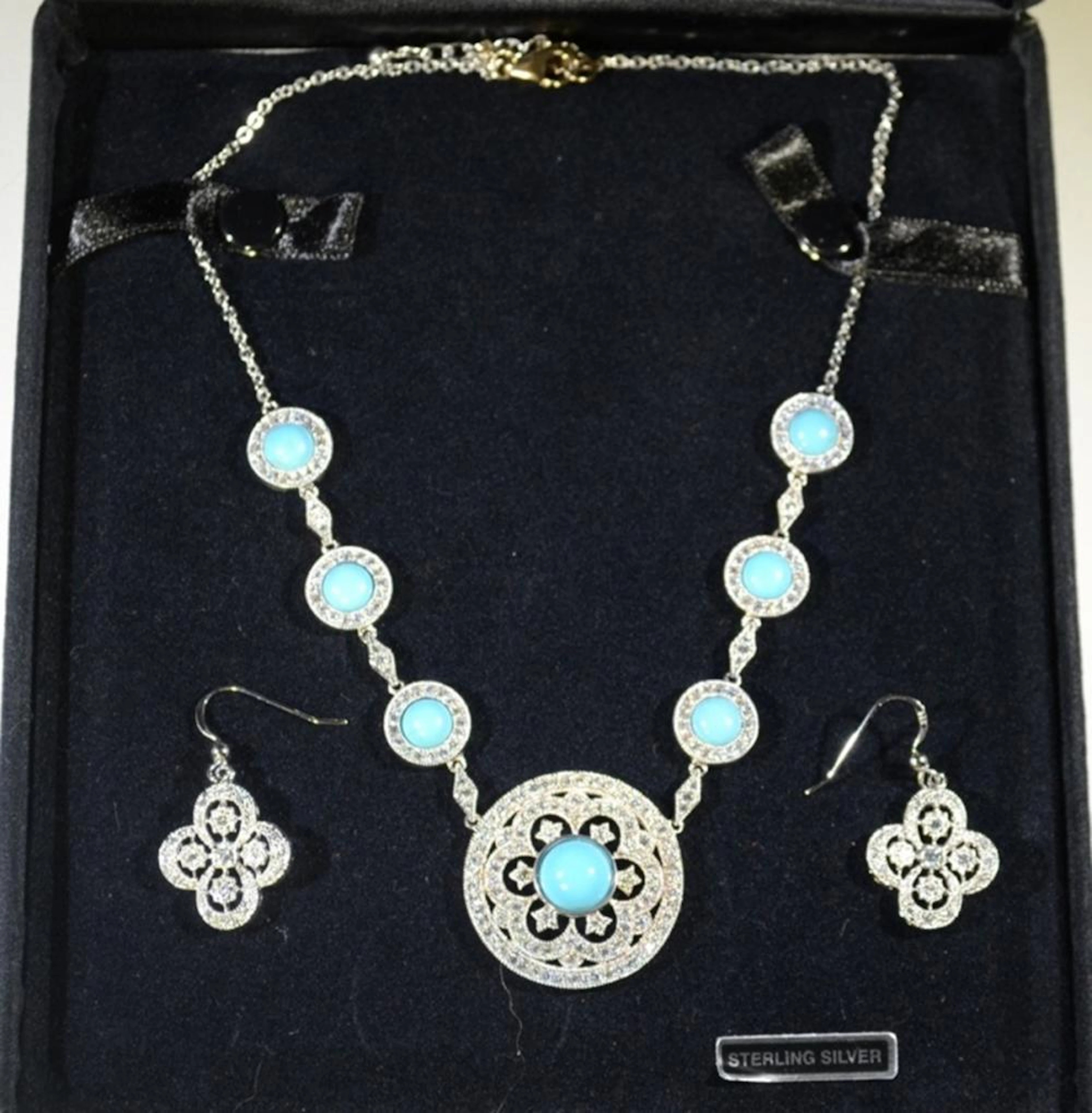 DIAMONIQUE STERLING NECKLACE and