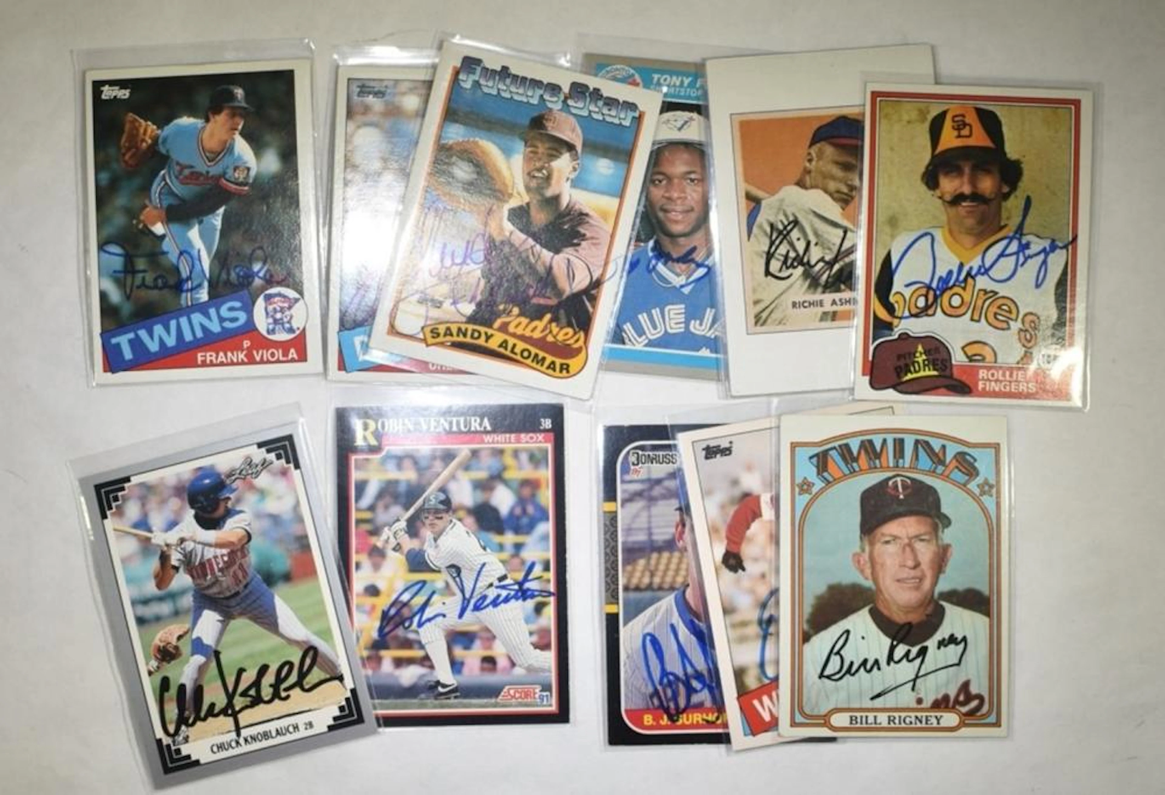 12 AUTOGRAPHED BASEBALL CARDS