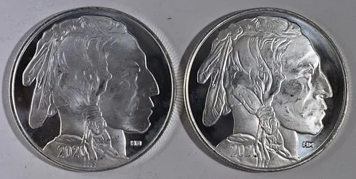 (2) 1 OZ. SILVER ROUNDS | Barnebys