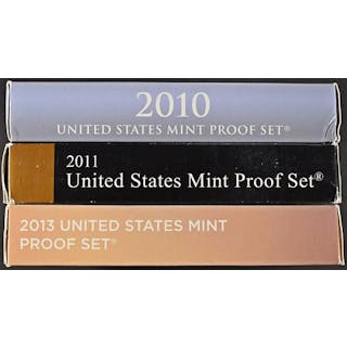 (1) 2010-2011, (1) 2013 US PROOF SETS