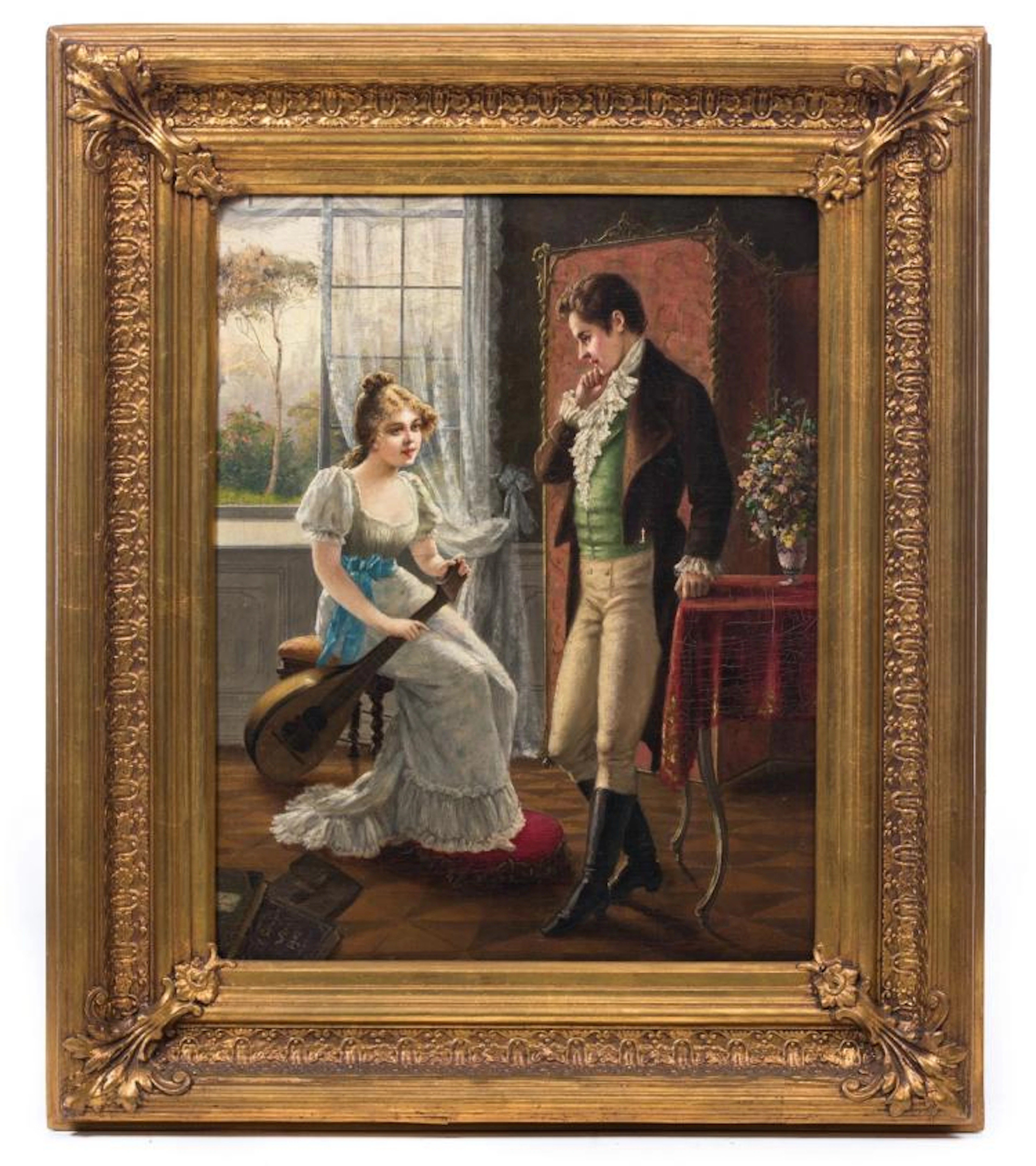 R. SCHIEGEN 19TH CENTURY OIL PAINTING ON CANVAS