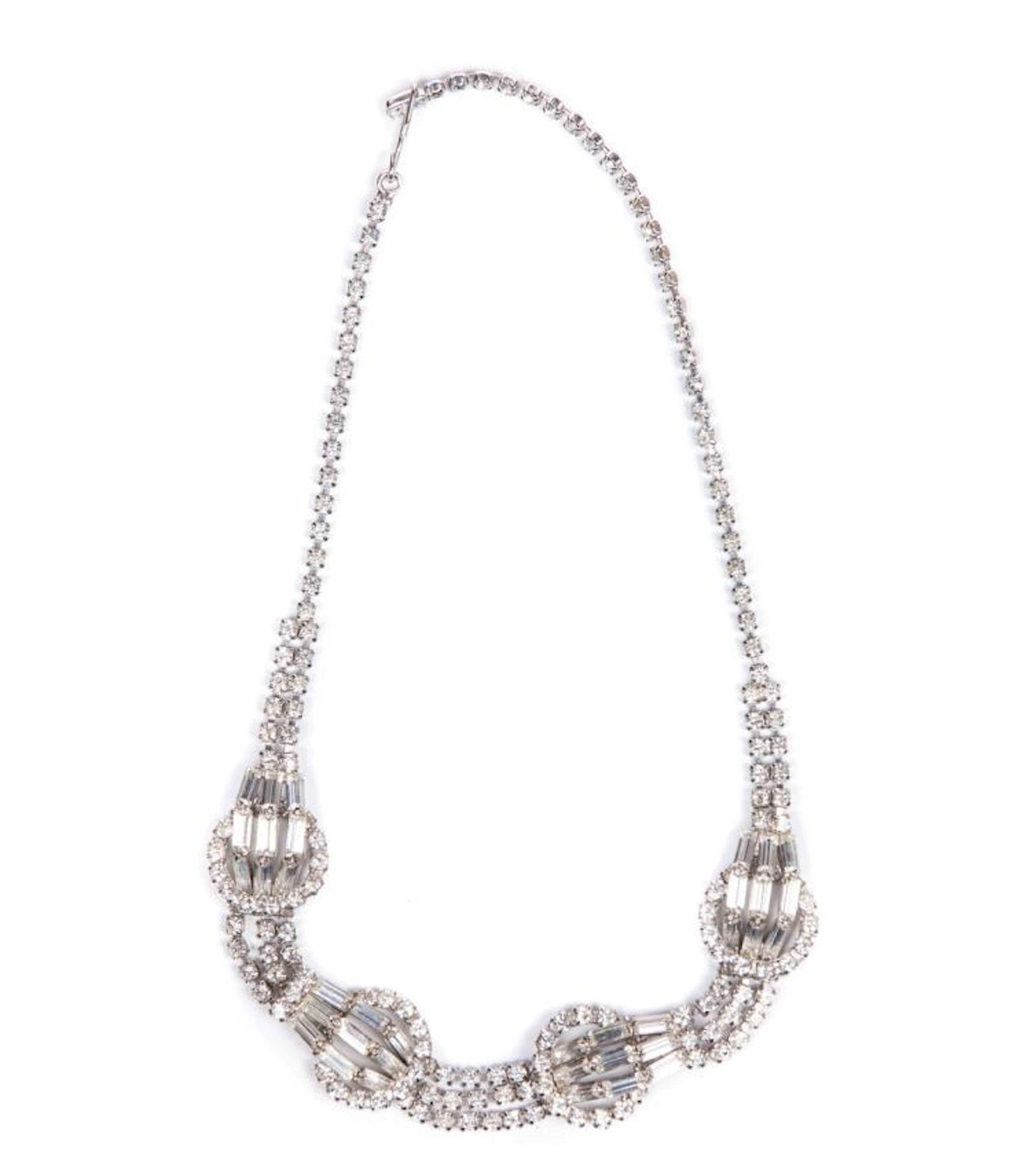 VINTAGE RHINESTONE CHOKER NECKLACE