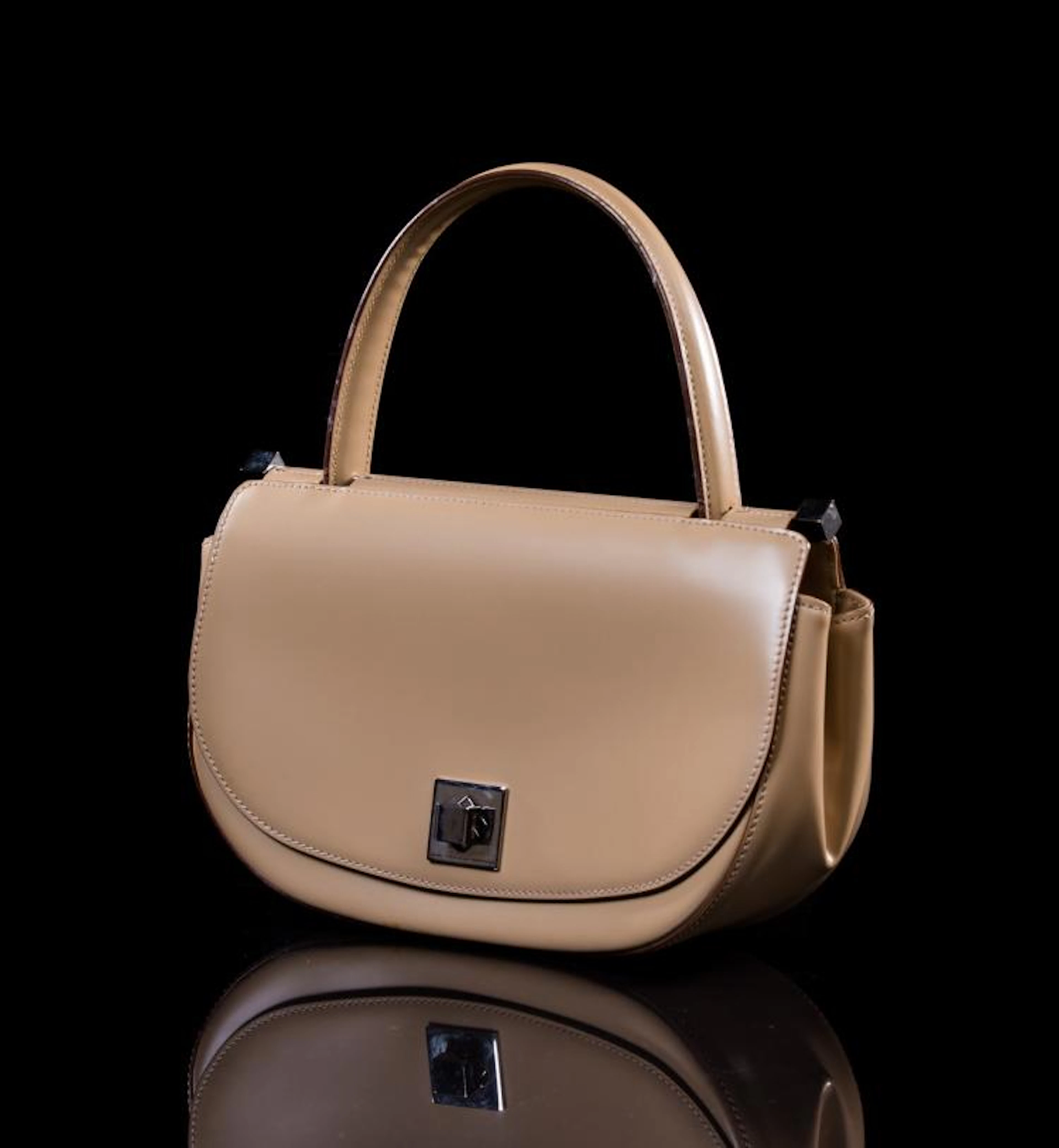MOSCHINO NEW BEIGE LEATHER BAG