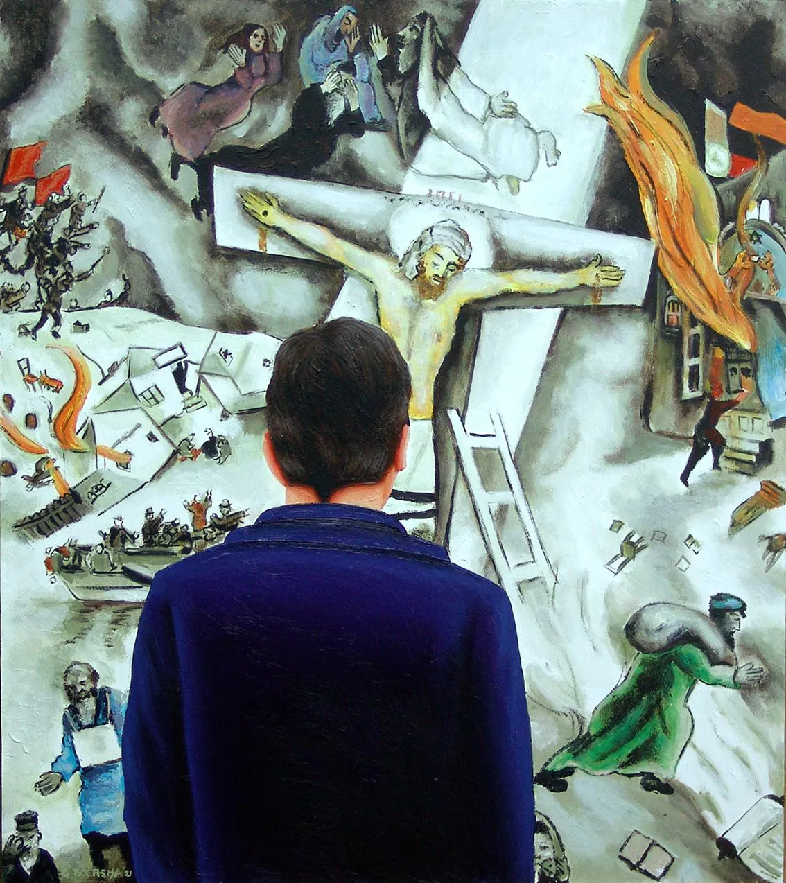 White Crucifixion- Self Portrait With Marc Chagall - Gerard Boersma ...