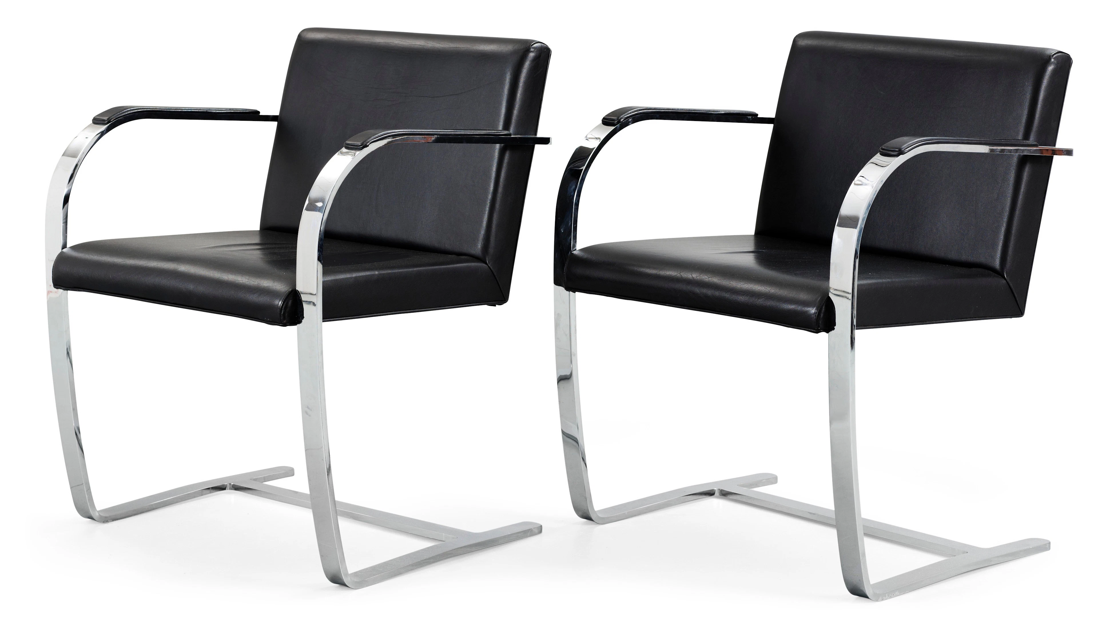 LUDWIG MIES VAN DER ROHE, karmstolar, ett par, "Brno", Knoll International, USA.