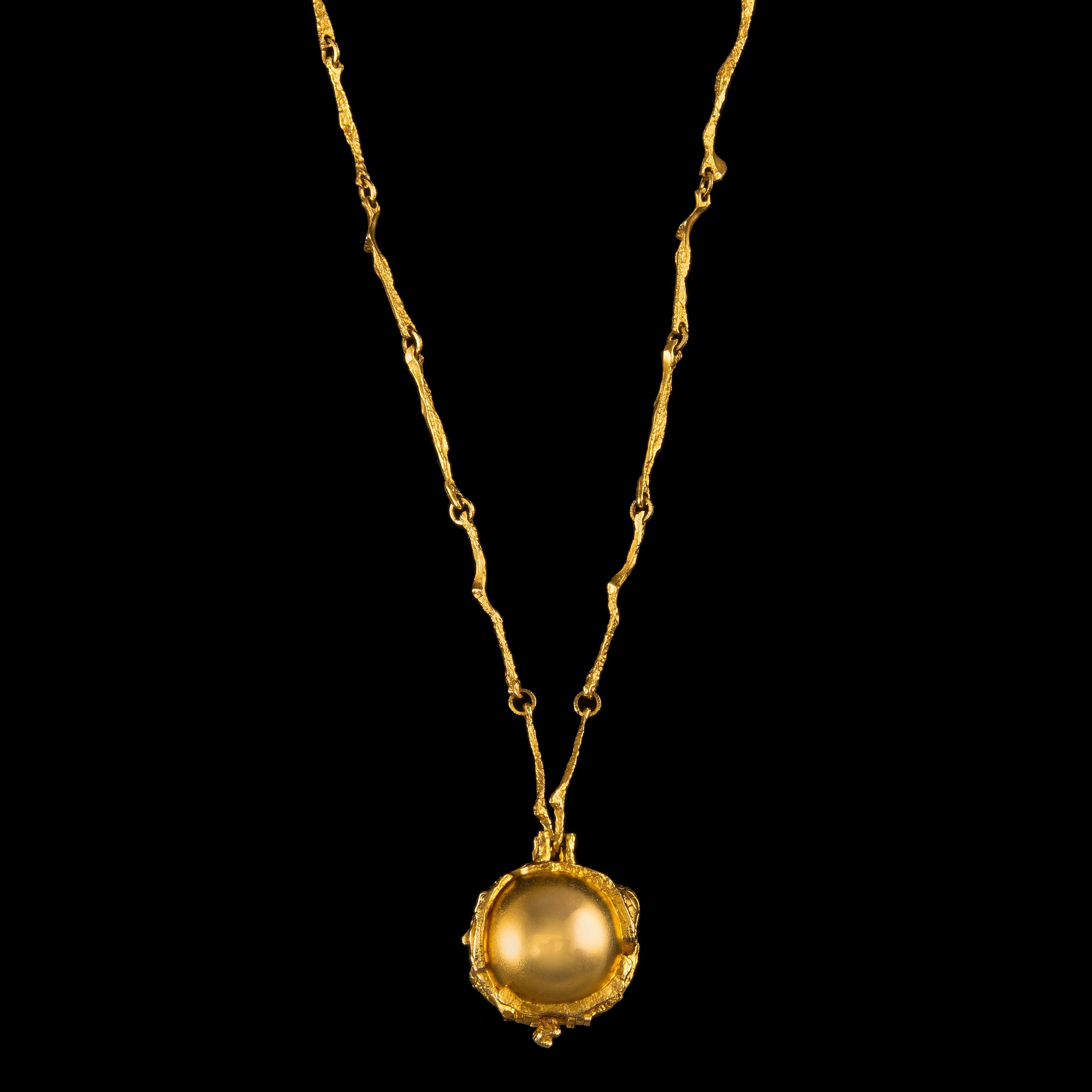 HALSSMYCKE MED KLOCKA, guld 18K, "Sun Dial", Lapponia 1975. Vikt 67,9 g