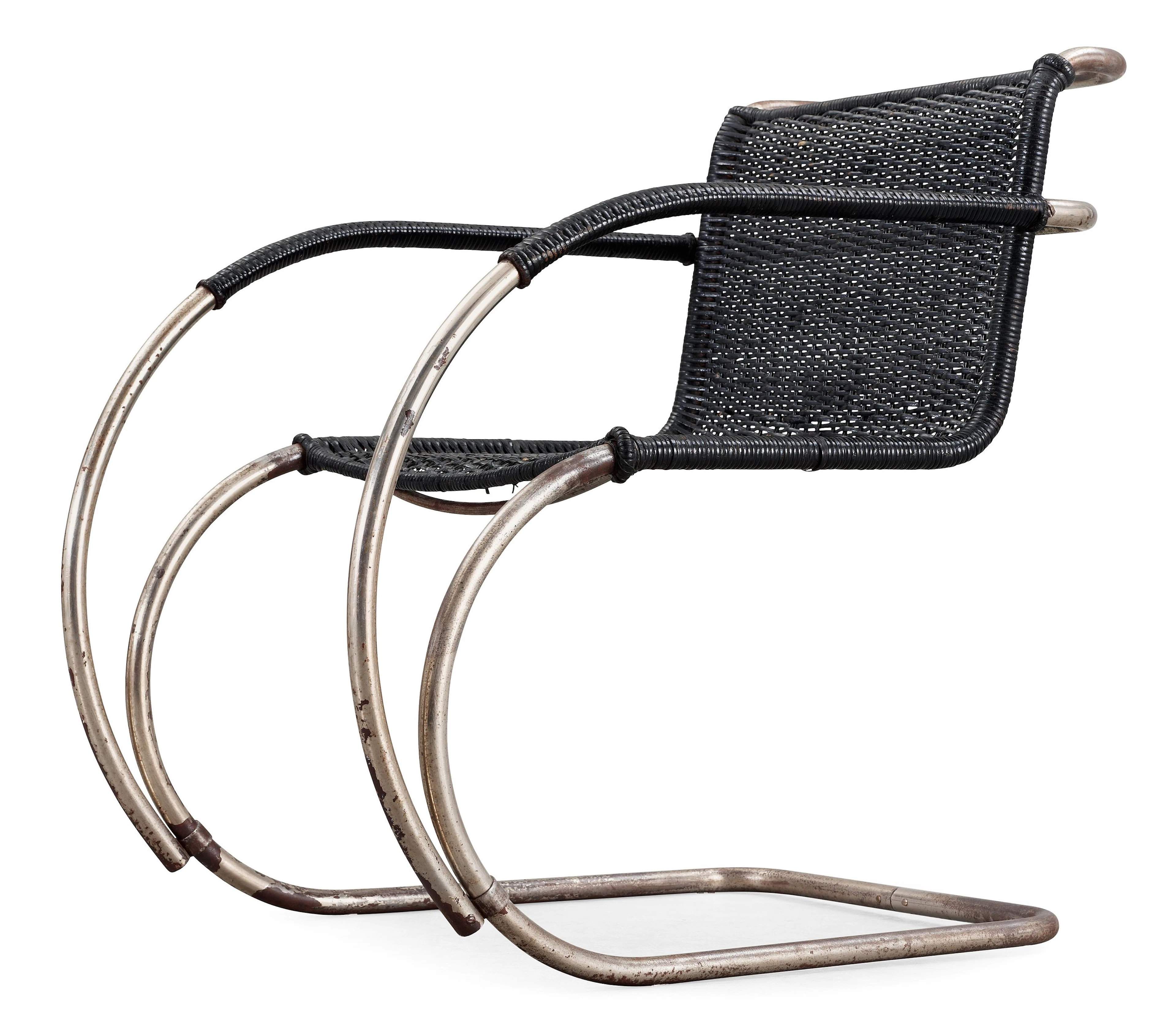 LUDWIG MIES VAN DER ROHE, karmstol, "MR 20", Berliner Metallgewerbe Josef Müller eller Bamberg Metallwerkstätten,