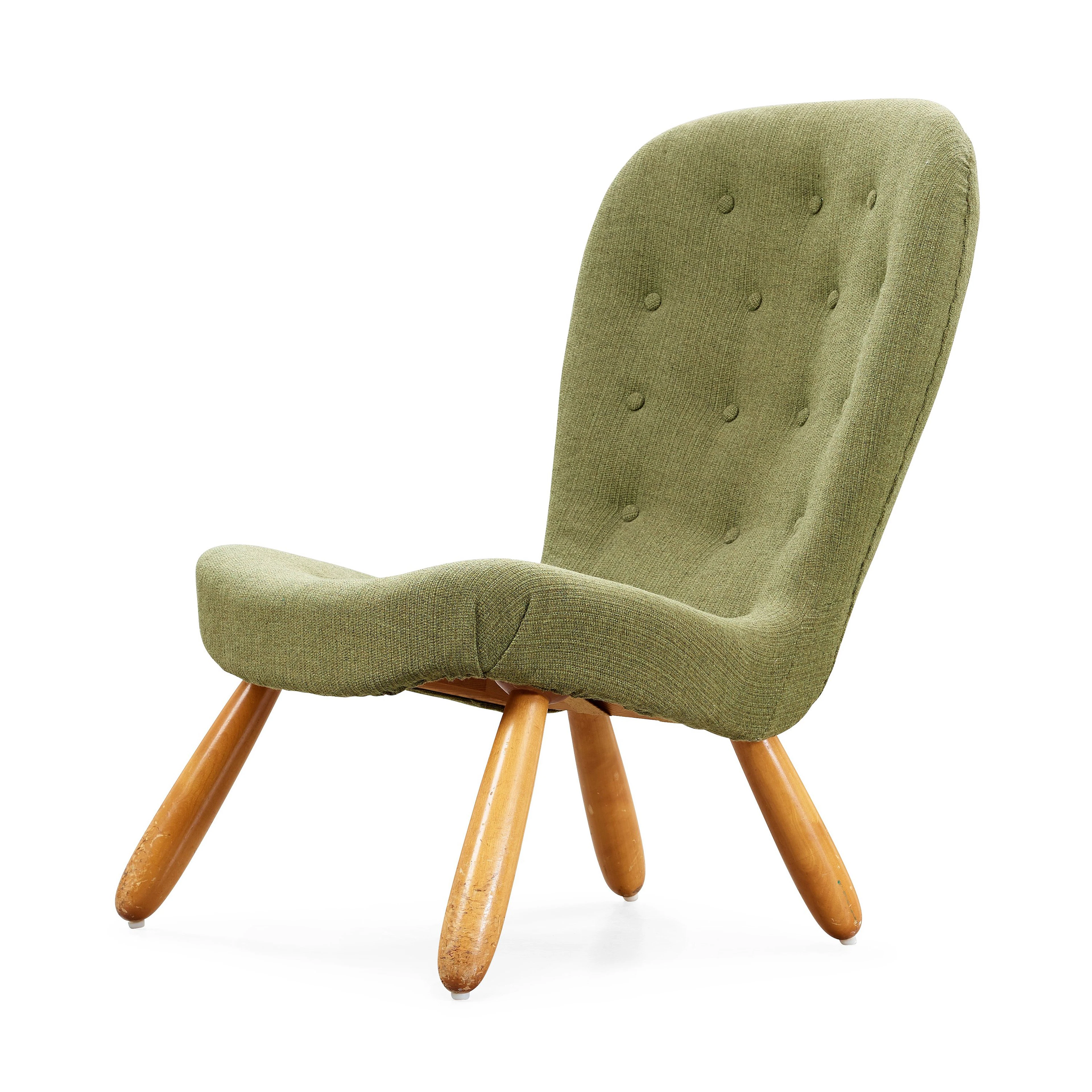 PHILIP ARCTANDER, tillskriven, fåtölj, "Muslinge-/ Clam Chair", 1940-50-tal.