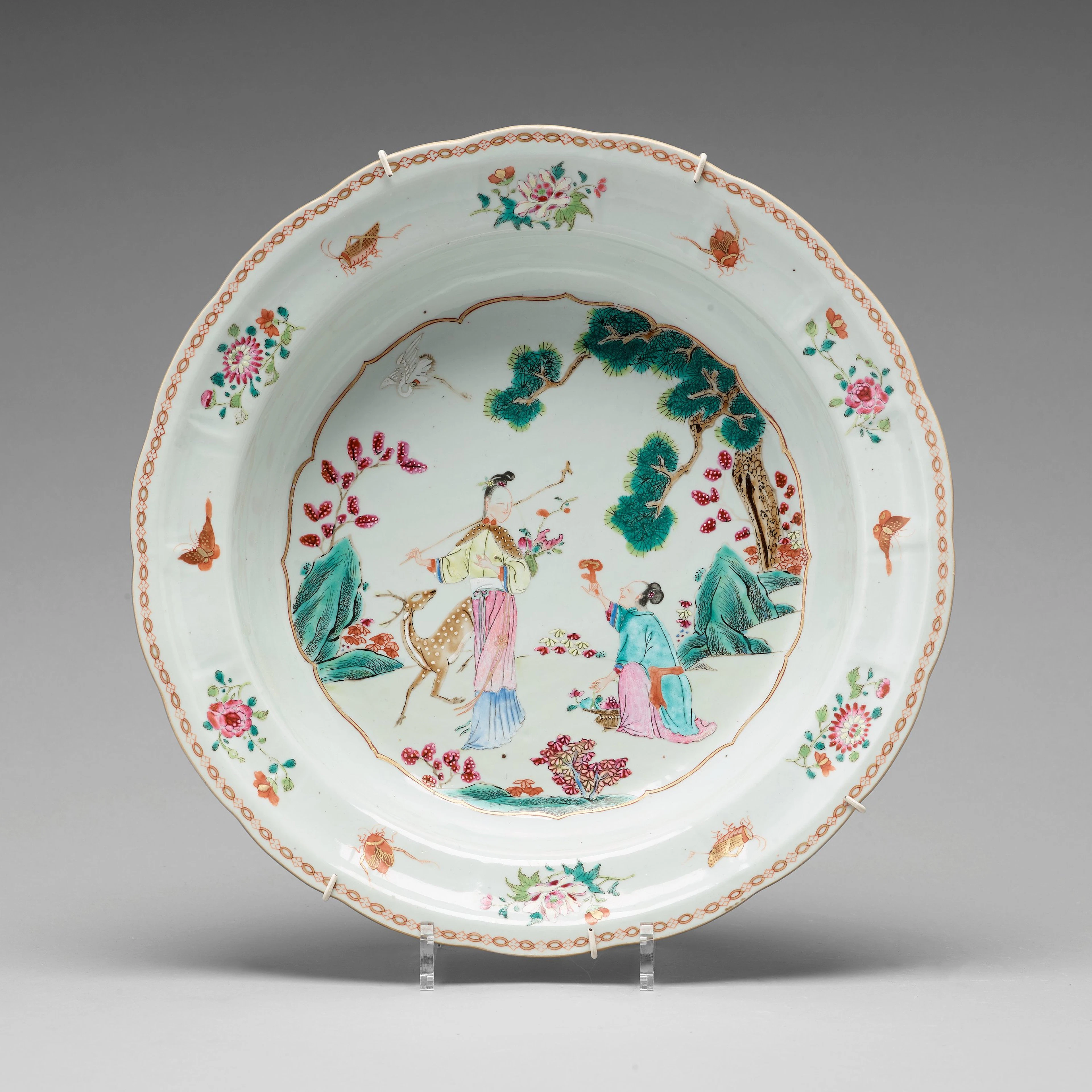 SKÅLFAT, kompaniporslin. Qingdynastin, Qianlong (1736-95).