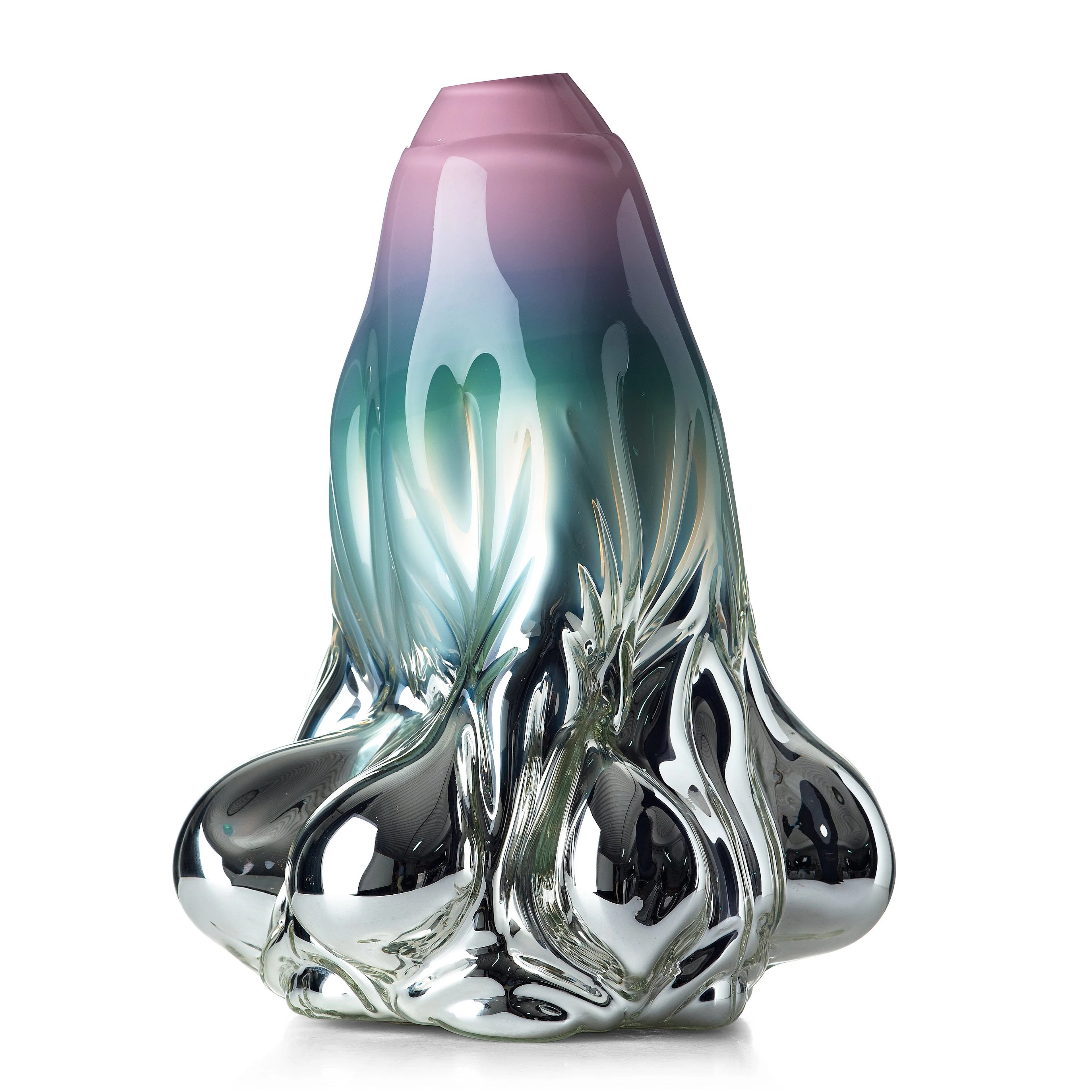 "Dripping print", skulptur, glas, The Glass Factory, Boda Glasbruk, 2018