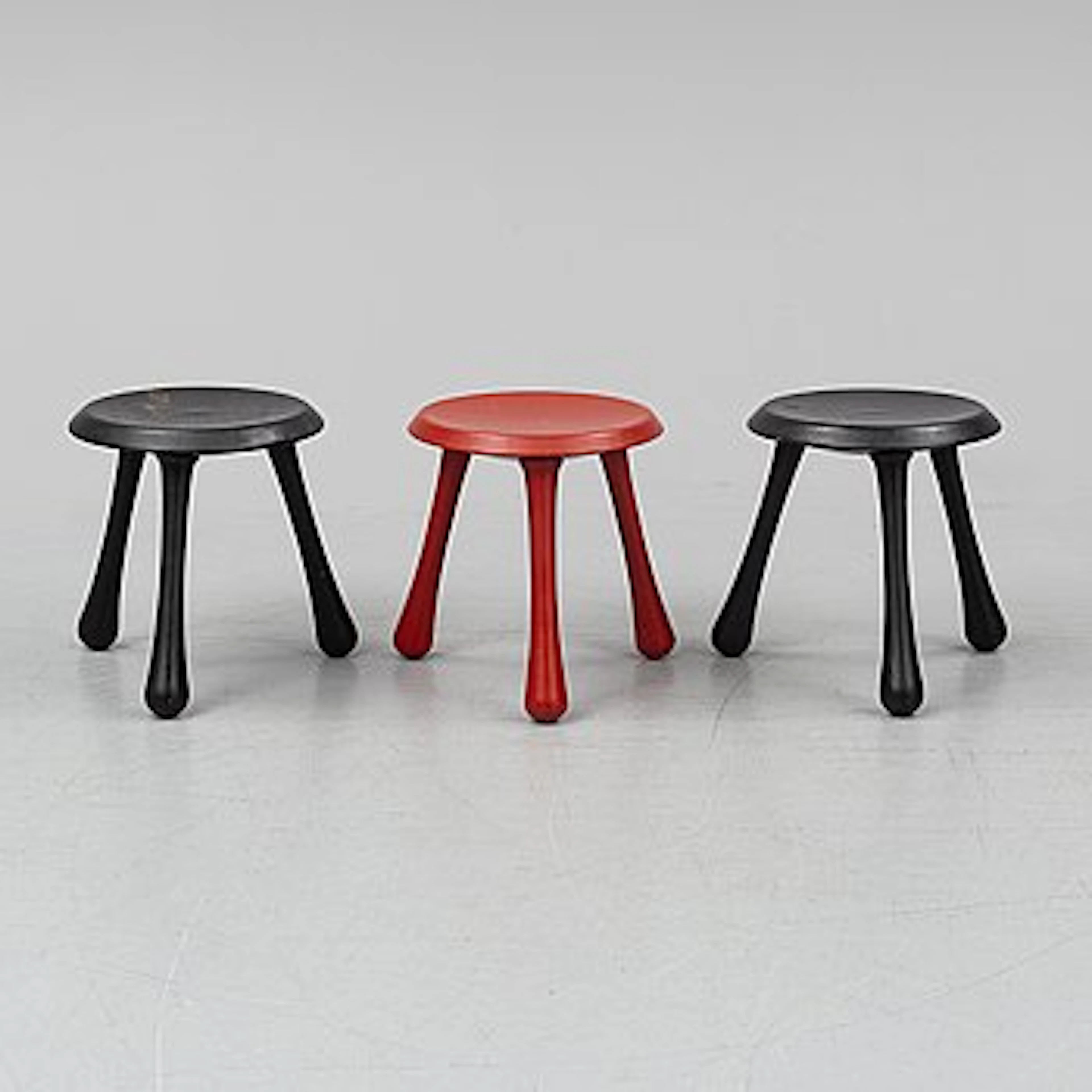 INGVAR KAMPRAD, 3 stools, for V.I.P Habitiat, 21st century.