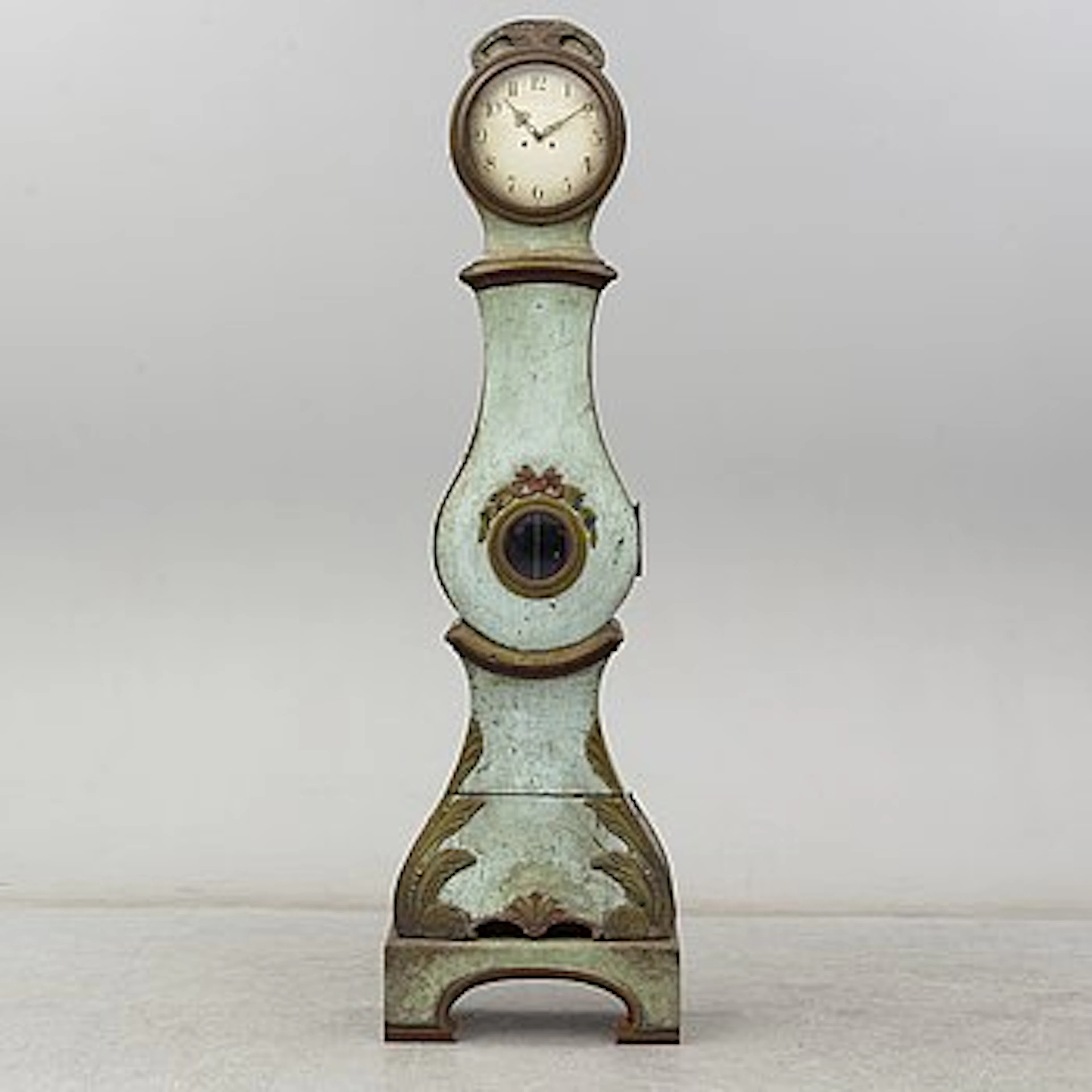 A 19th century Swedish long case clock.