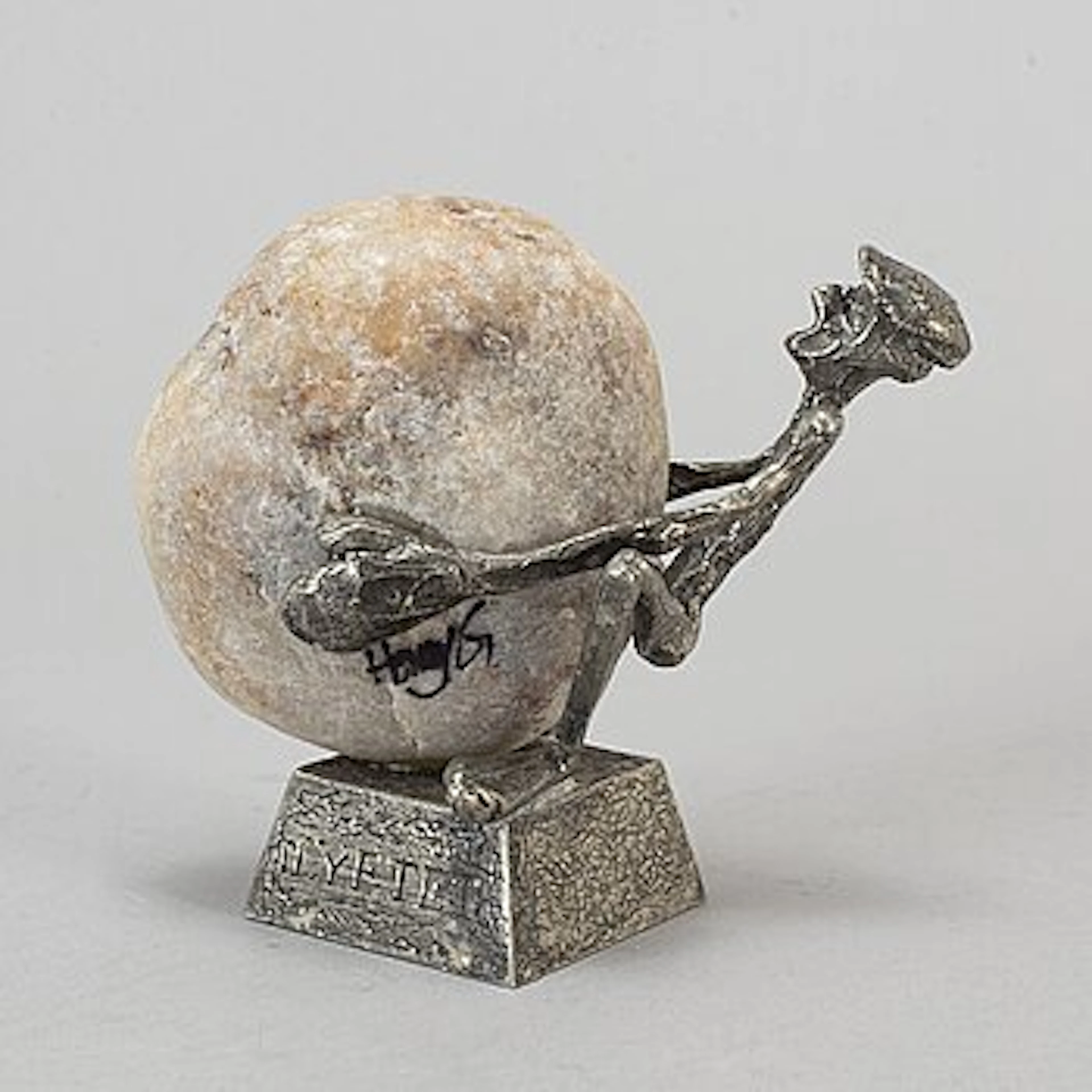 HENRY GUSTAFSSON, sculpture, "Lyftet", tin and stone, Vimmerby.