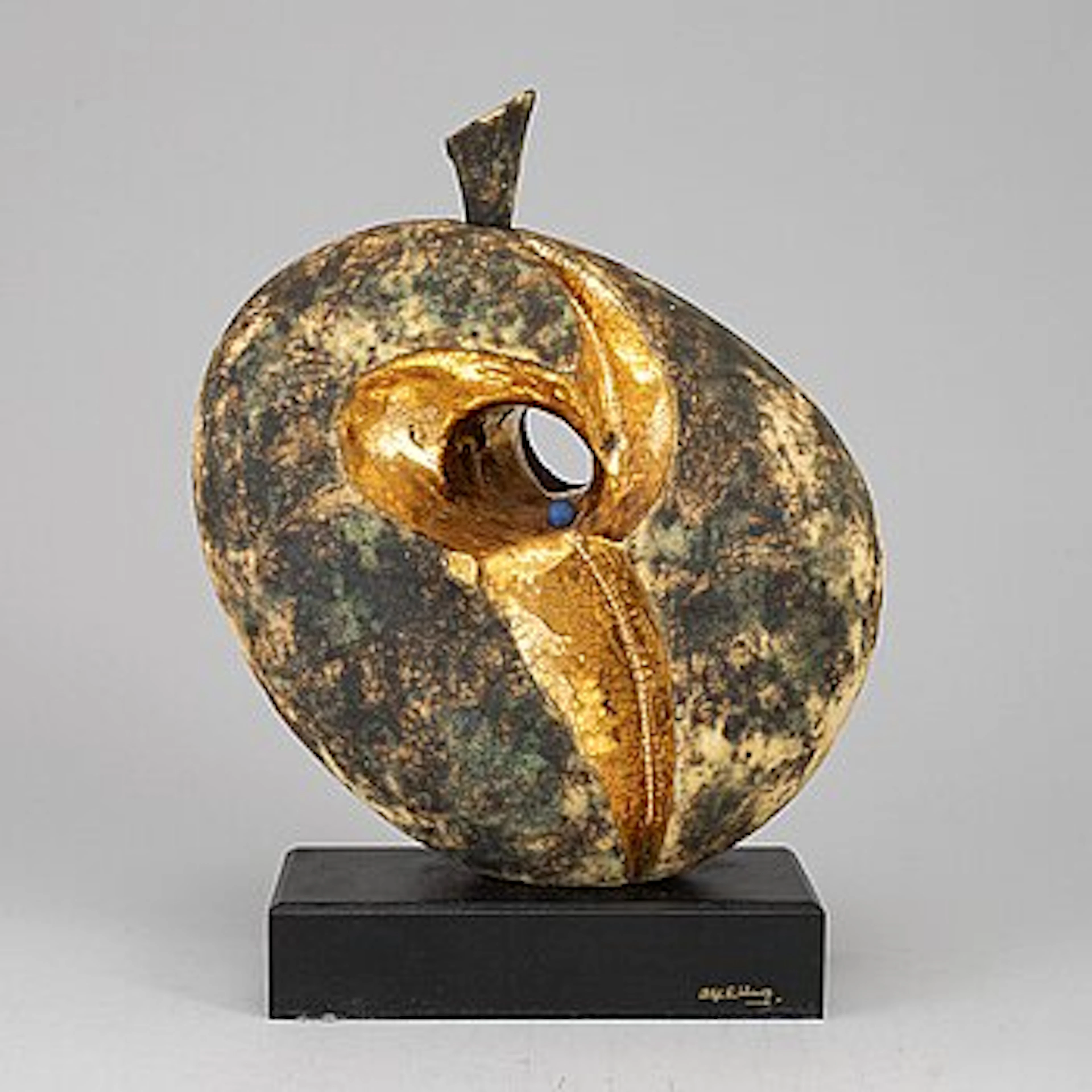 ALF EKBERG, a stoneware sculpture, signed.