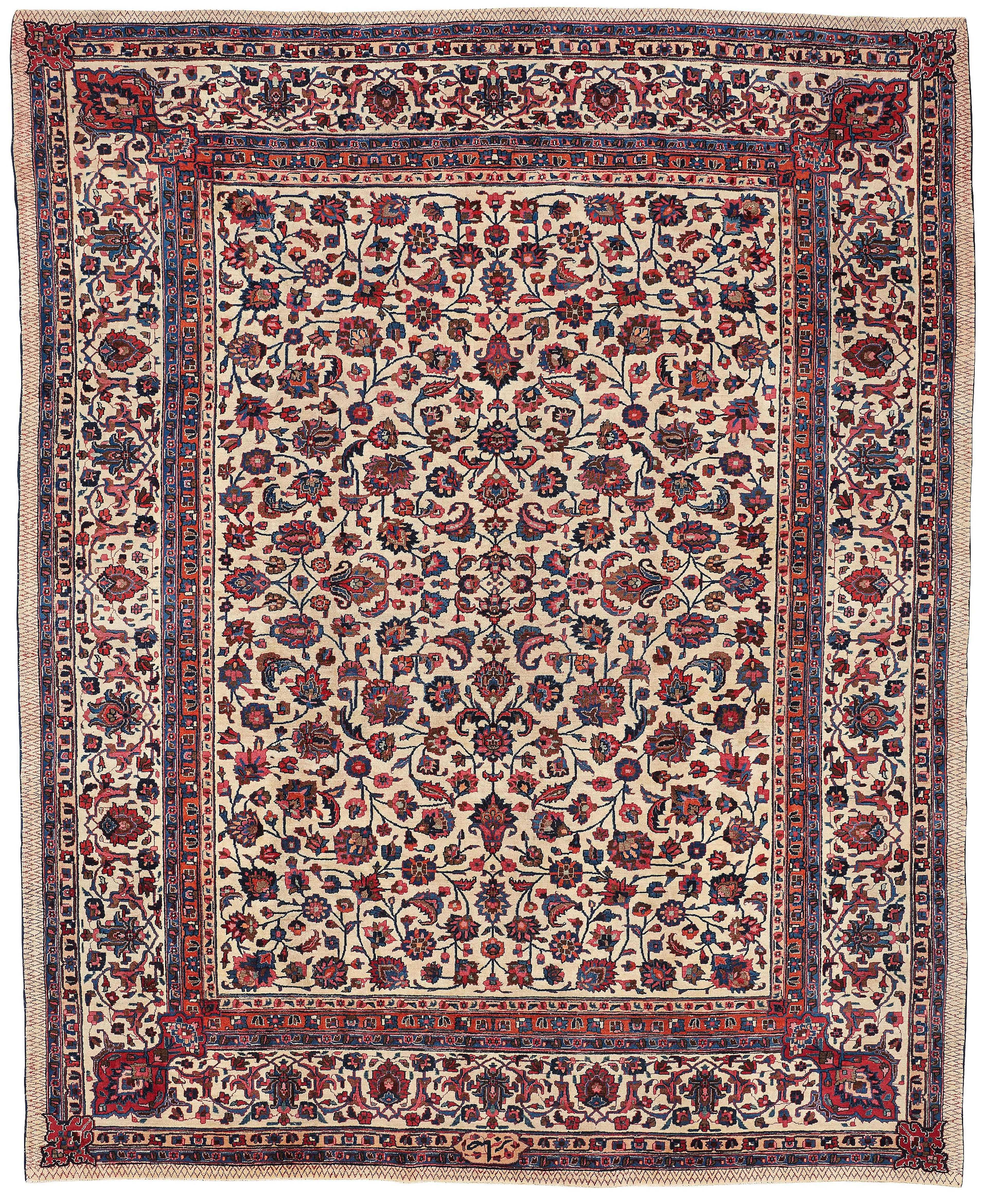 A carpet, semi-antique Mashad ca 369,5 x 300 cm