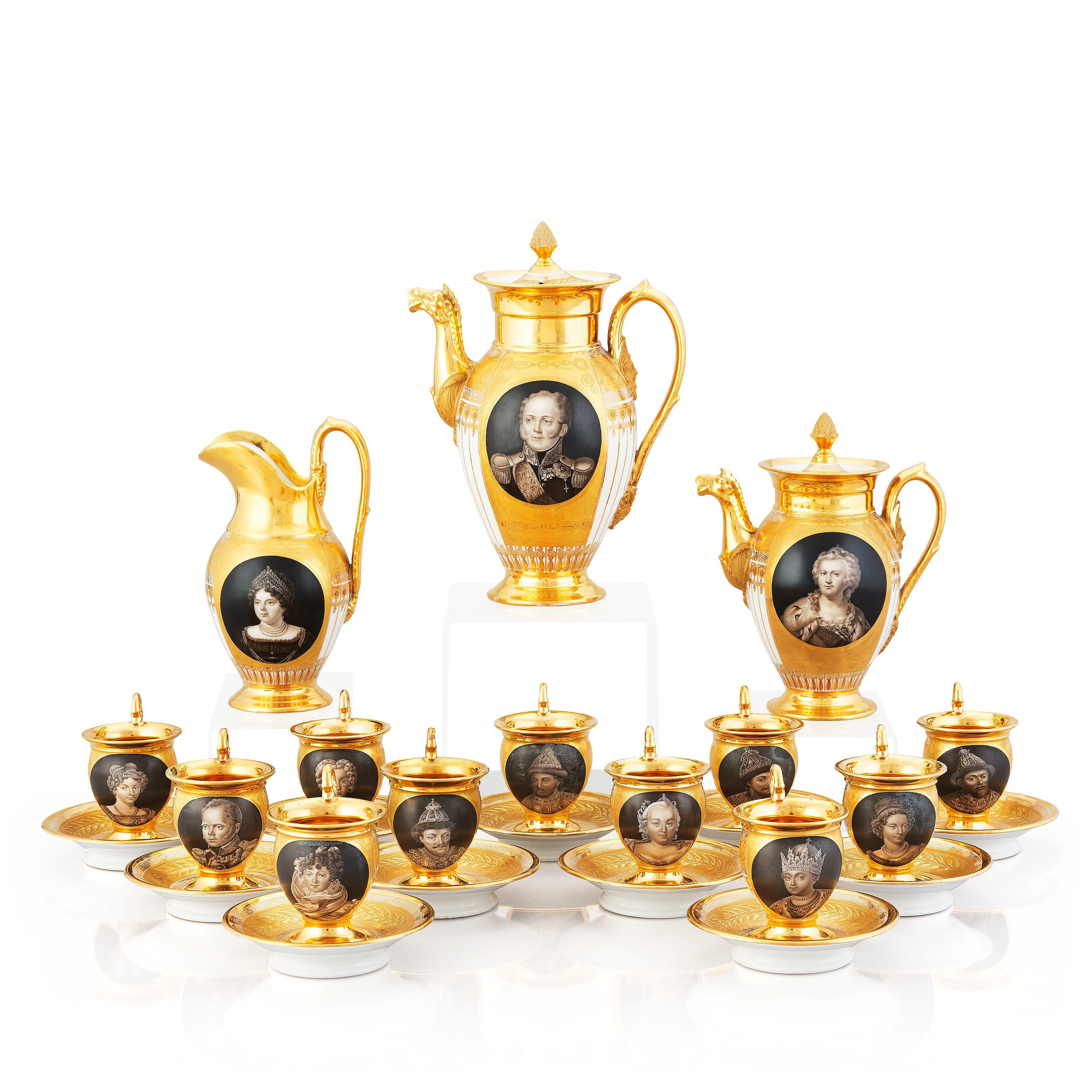 A Russian Empire coffee service