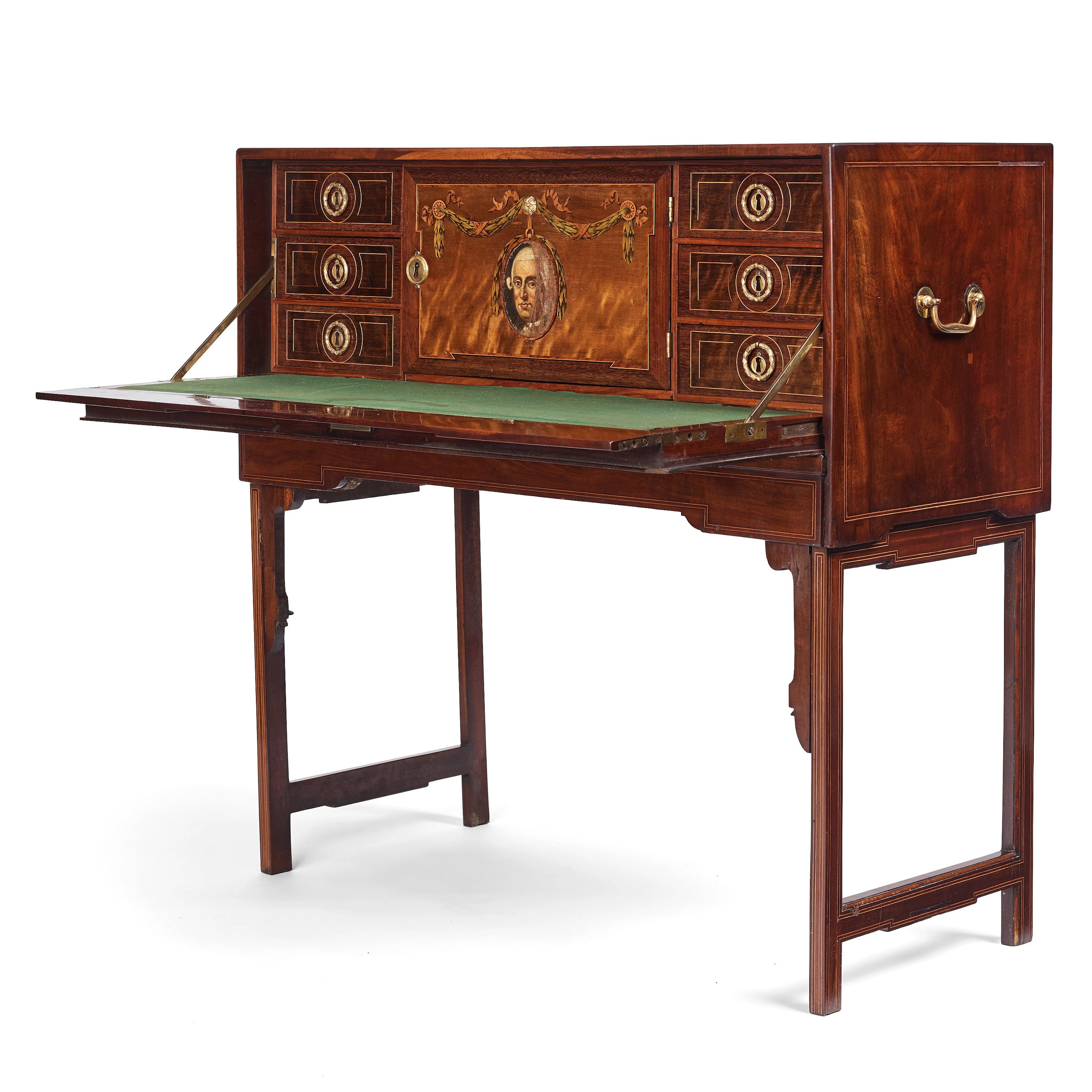 A Gustavian travel secretaire by Georg Haupt (master in Stockholm 1770-1784)