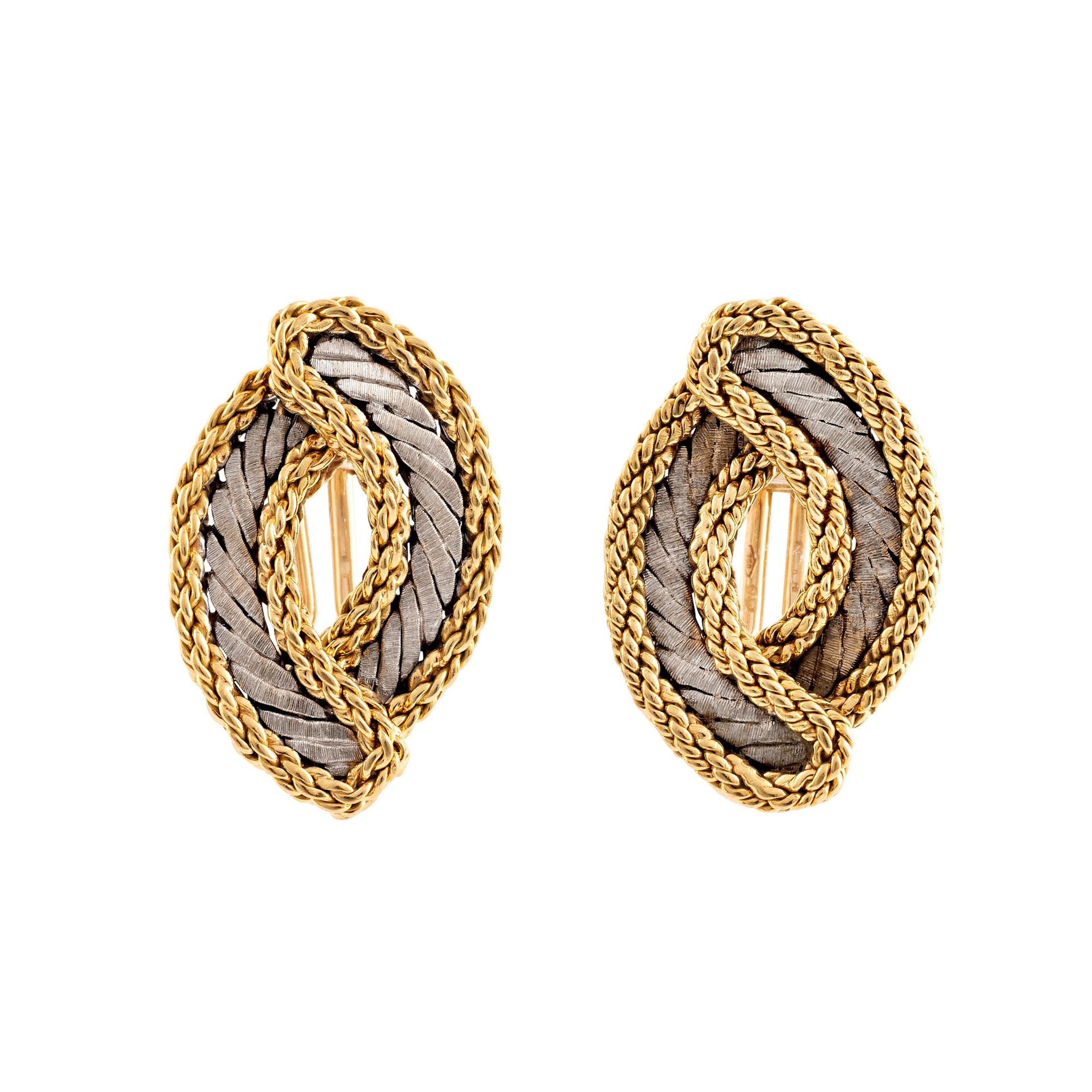 A pair of 18K gold Buccellati earrings