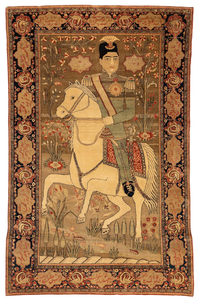 An antique Souf Kashan so called Mohtasham rug, ca 196,5 x 128,5