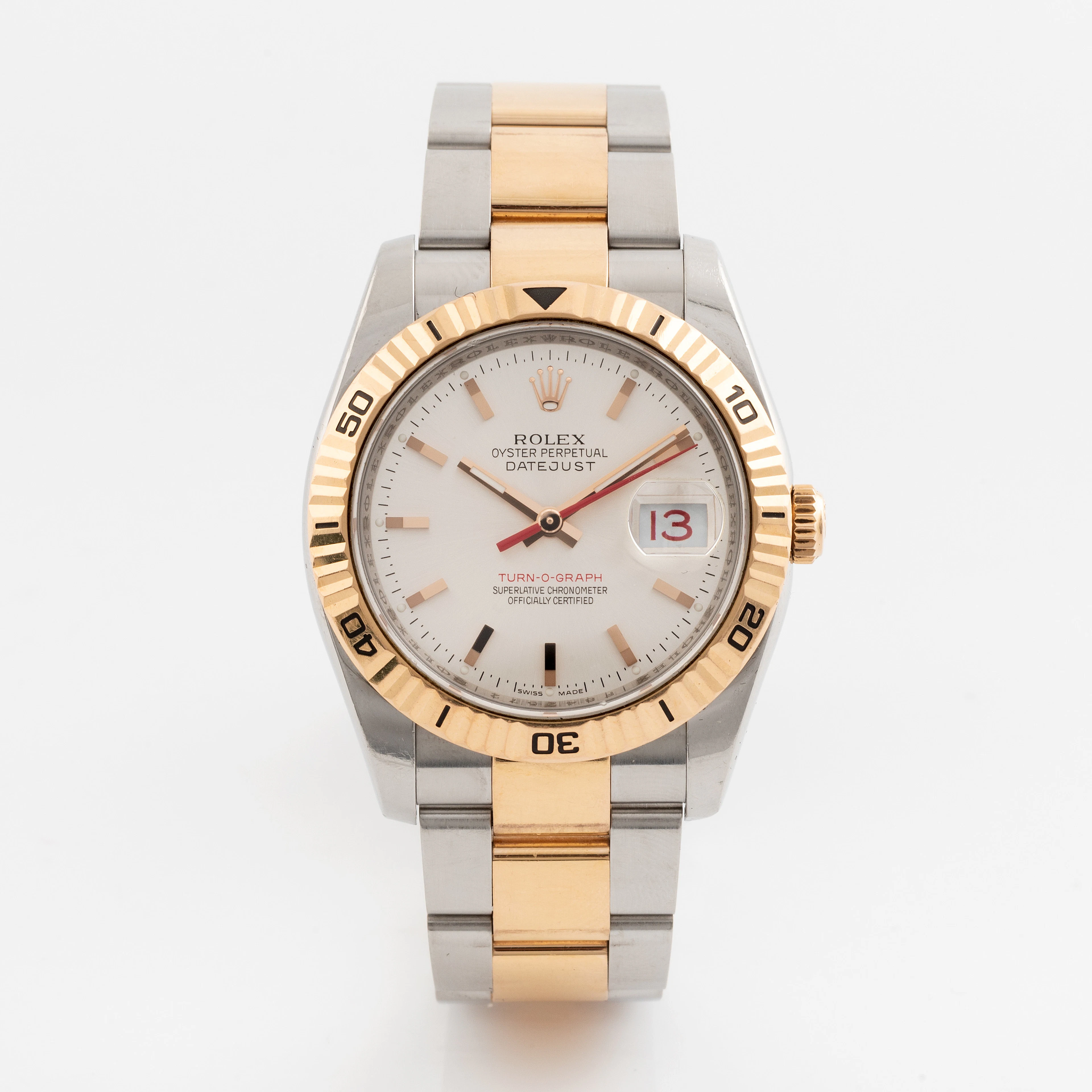 Rolex, Oyster Perpetual, Datejust, Turn-O-Graph, Chronometer, wristwatch, 36 mm