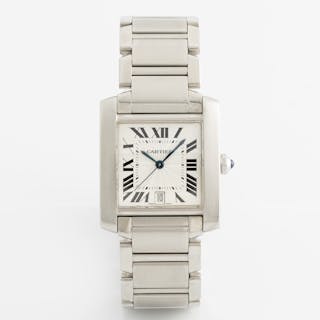Cartier, Tank, Francaise, wristwatch, 28 x 24 (32) mm