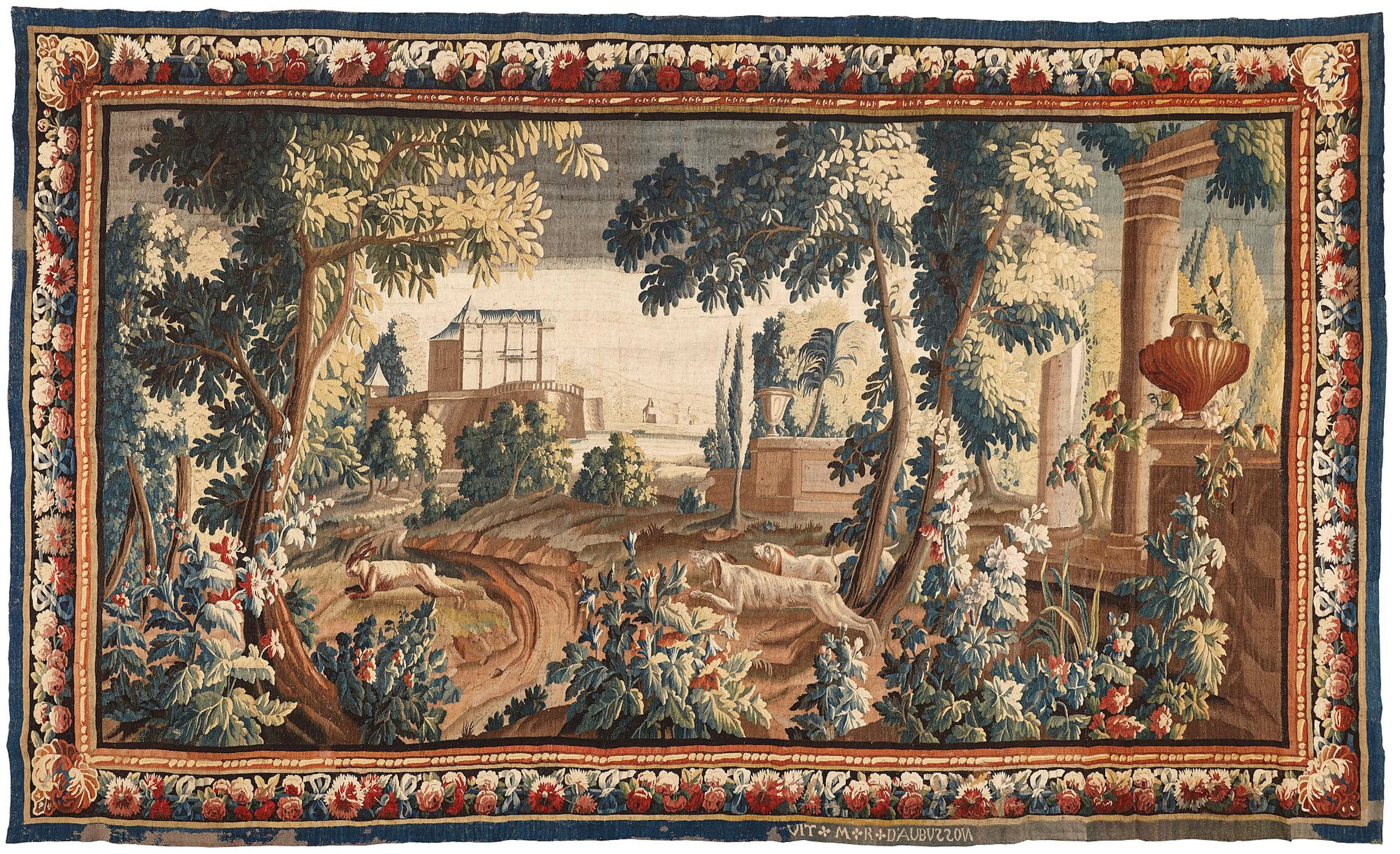 A "Verdure", tapestry, ca 305 x 500 cm, signerad VIT*M*R*D'AUBVSSON