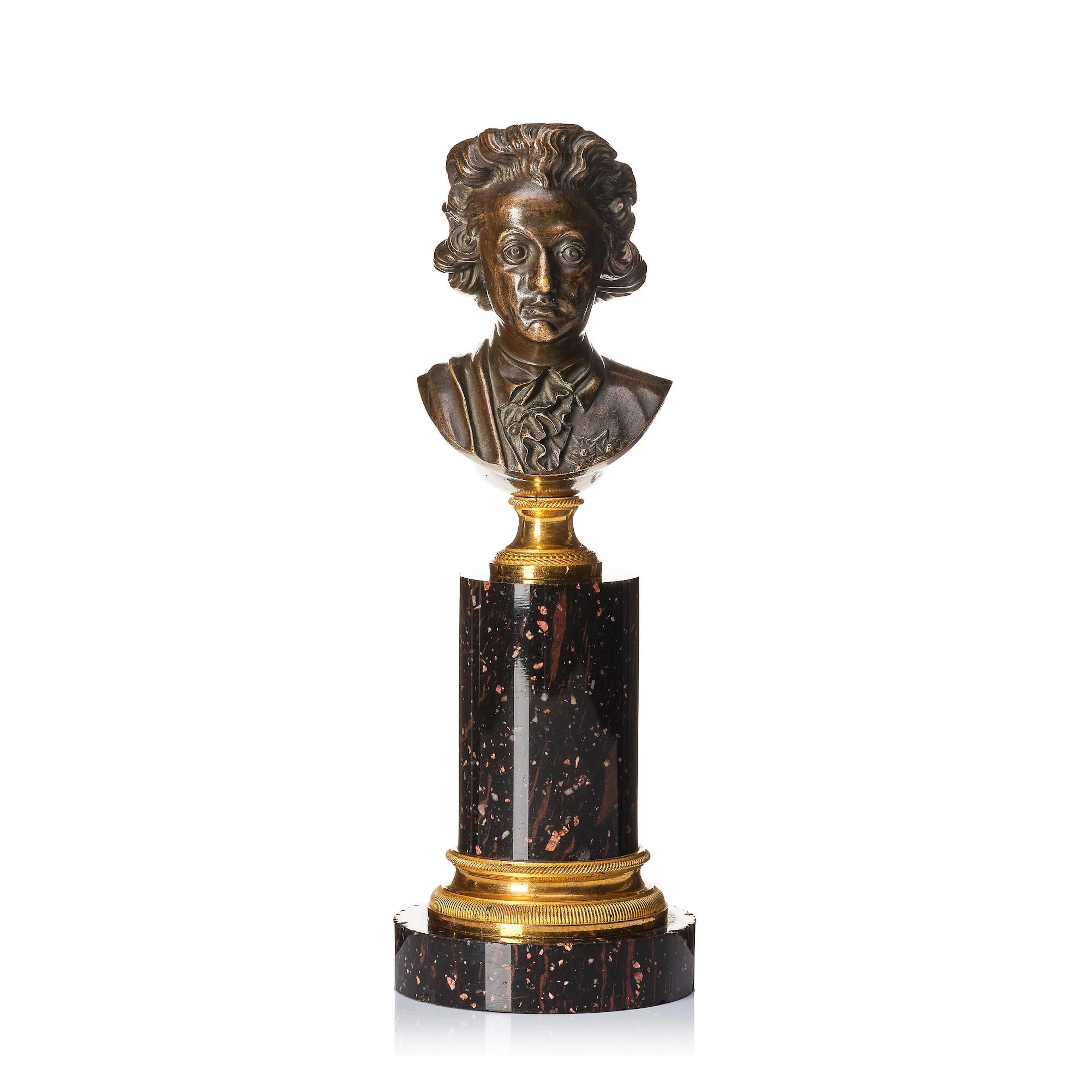 A patinated bronze