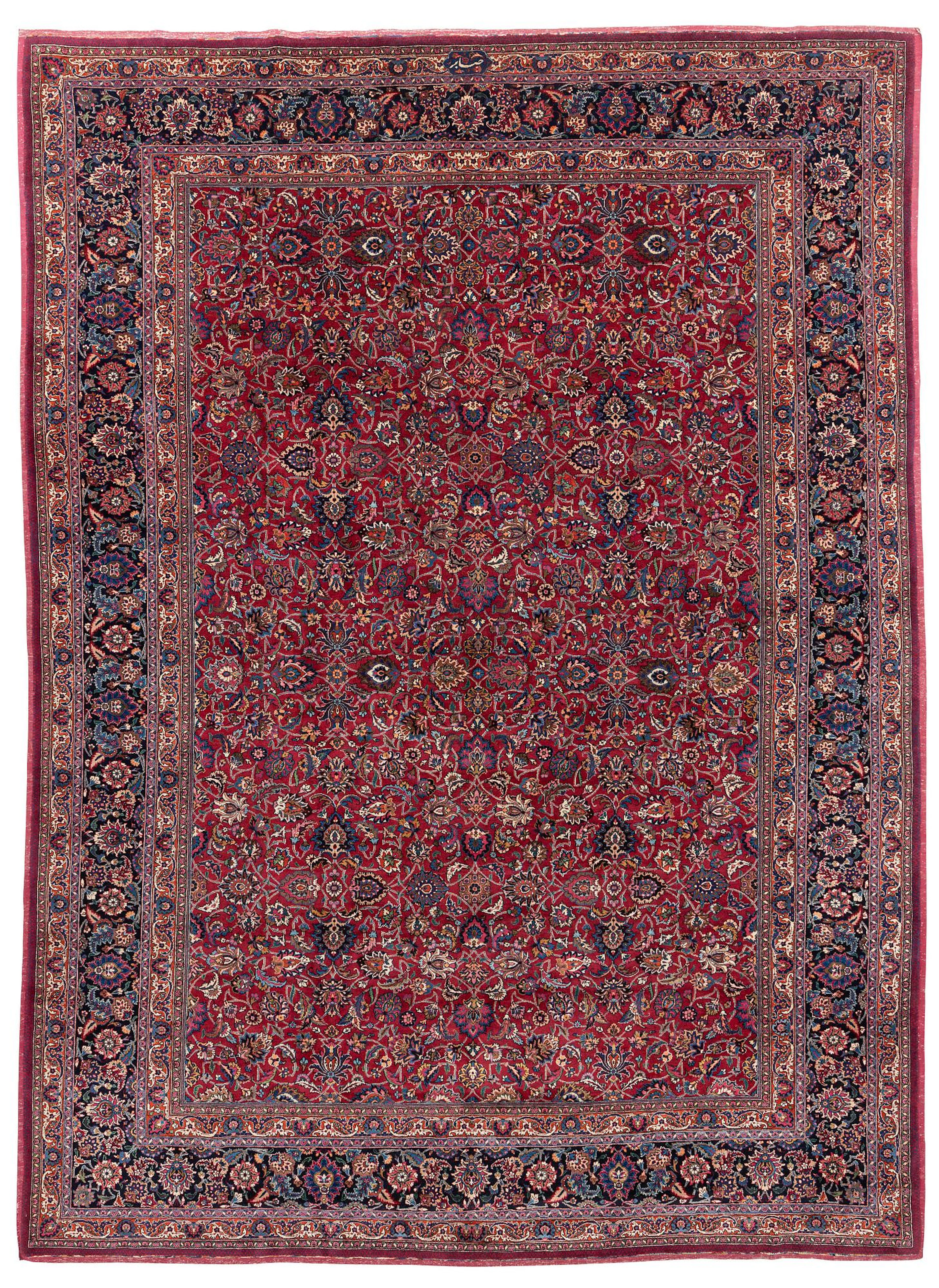 A semi-antique Mashad Saber carpet
