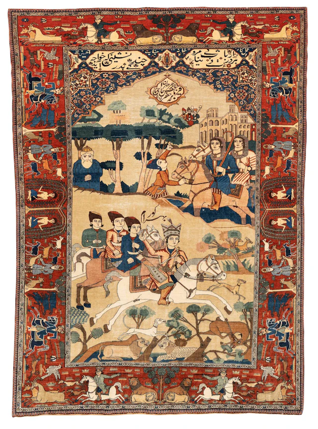 A pictorial Kashan 'Mohtasham' rug, 197 x 143 cm