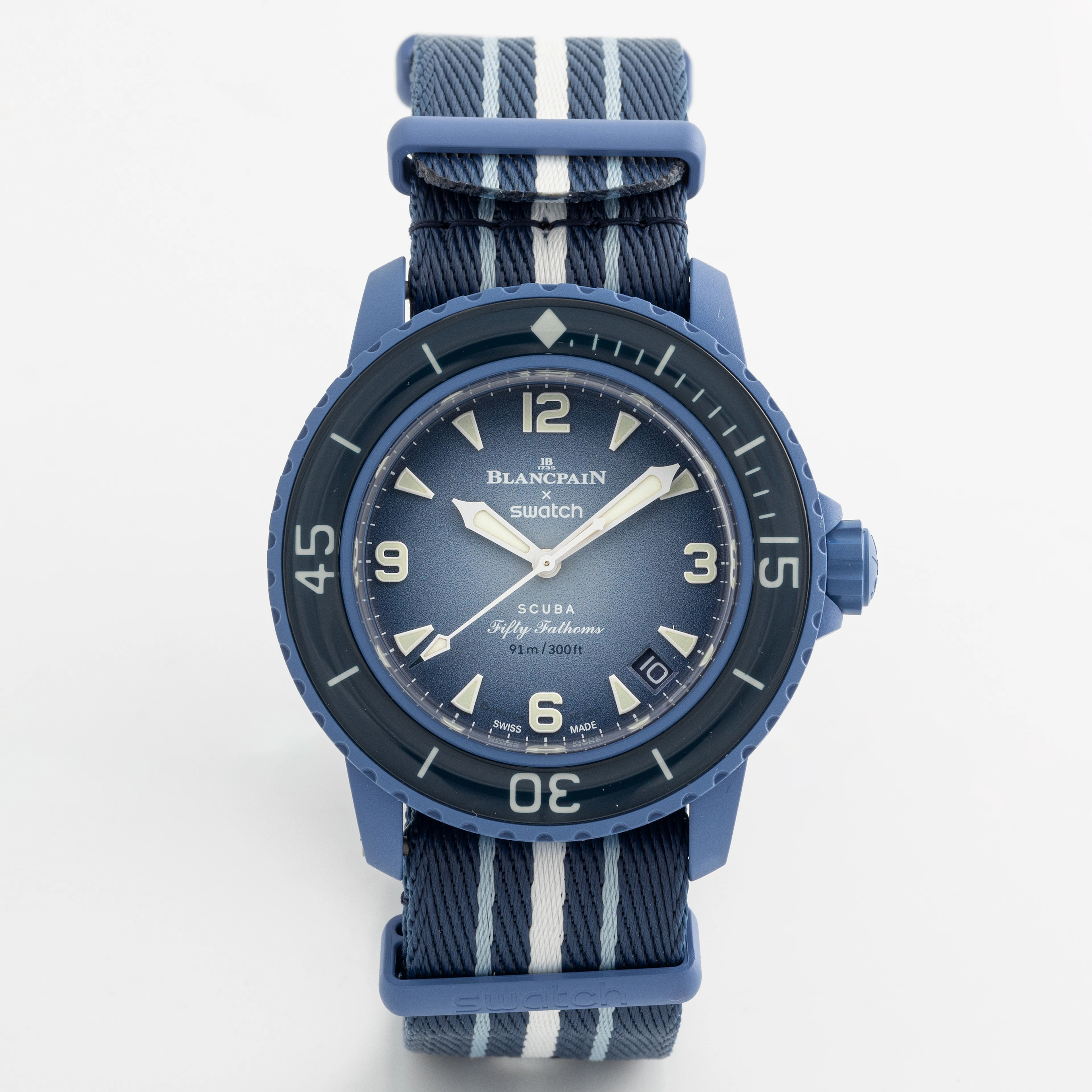 Swatch/Blancpain, Scuba Fifty Fathoms, Atlantic Ocean, wristwatch, 42.3 mm.