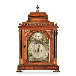 A George III mahogany and brass-mounted bracket clock marked Eardley
