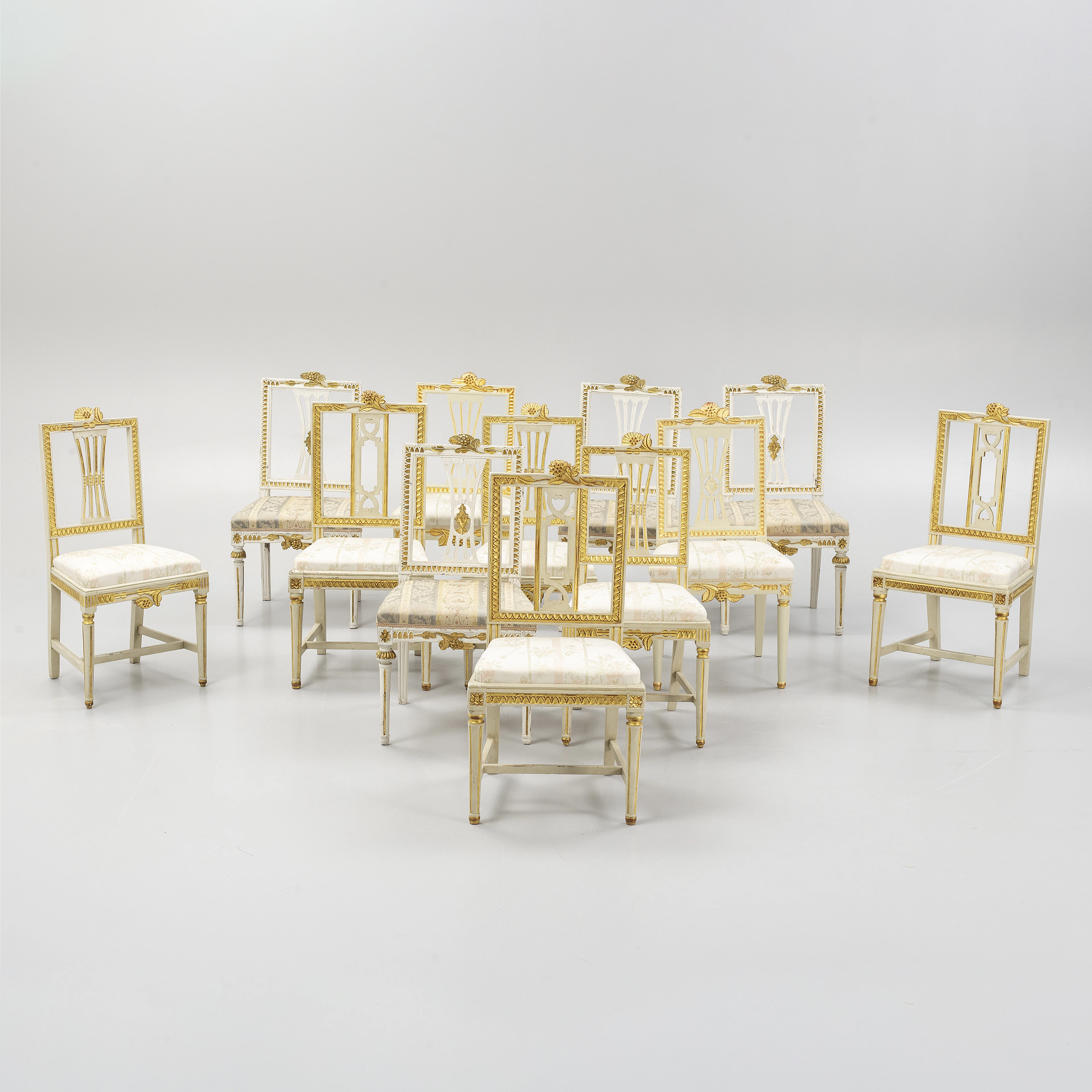 Chairs, 12 similar pieces