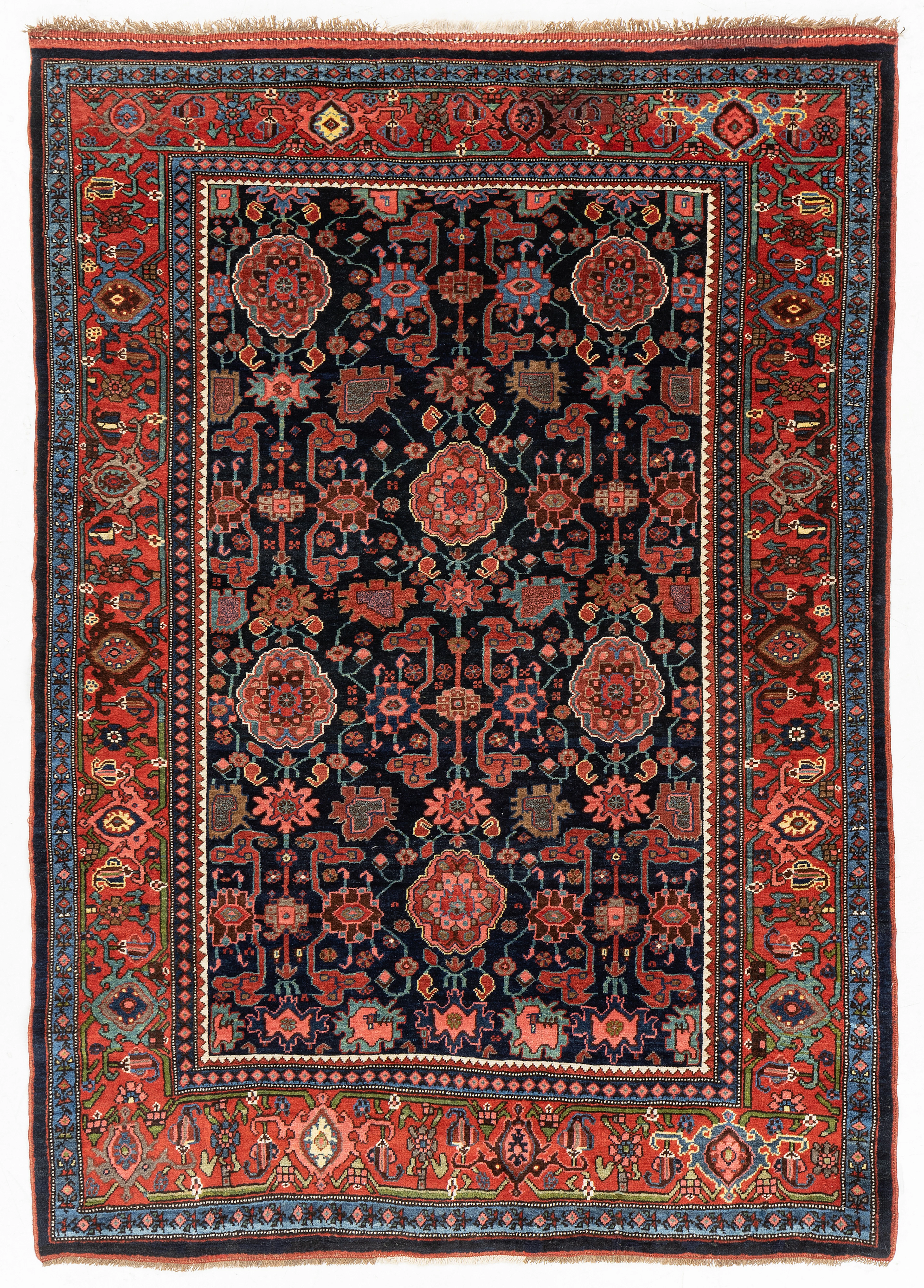 An Antique Bidjar rug, c 206 x 141 cm
