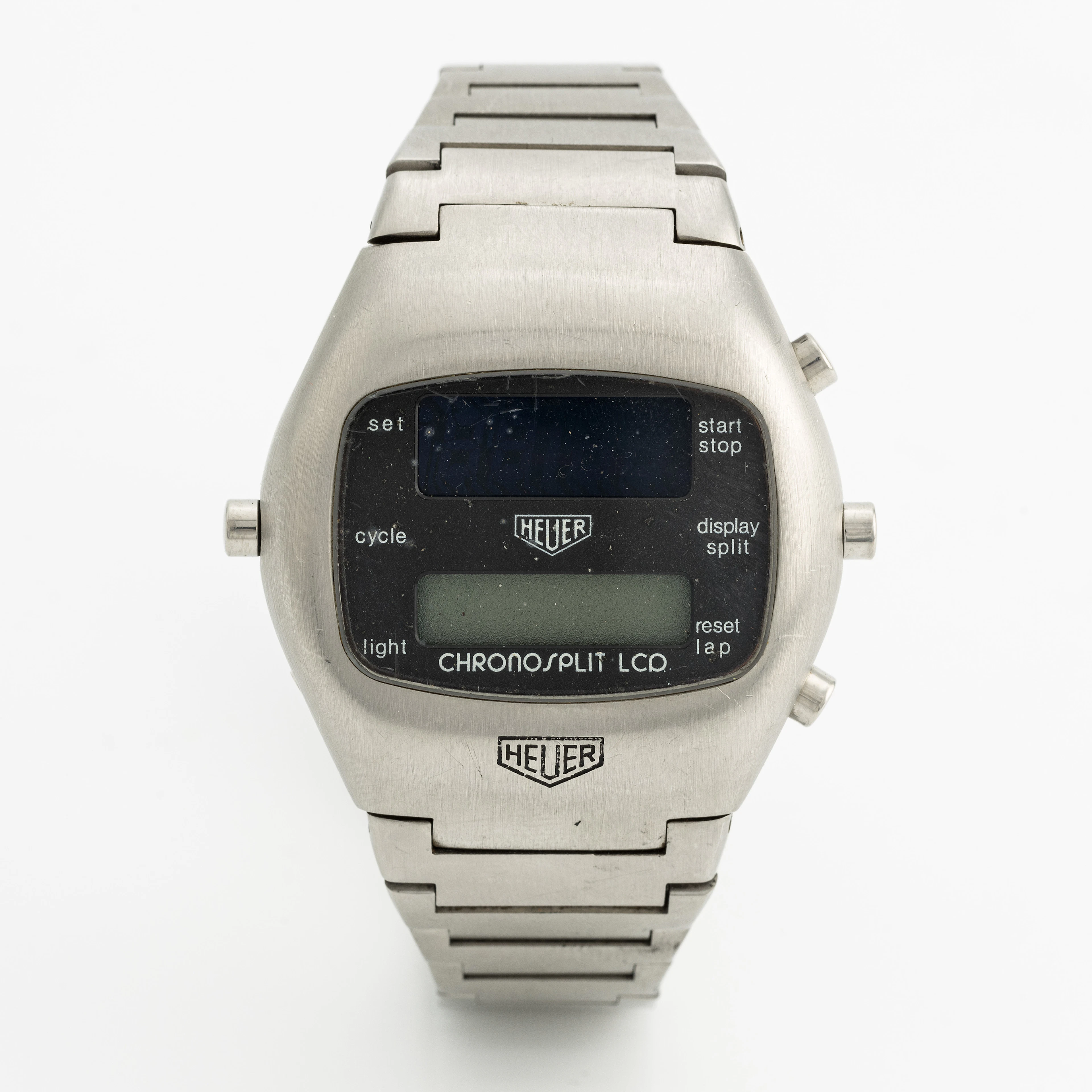 Heuer Chronosplit, wristwatch, 40 mm