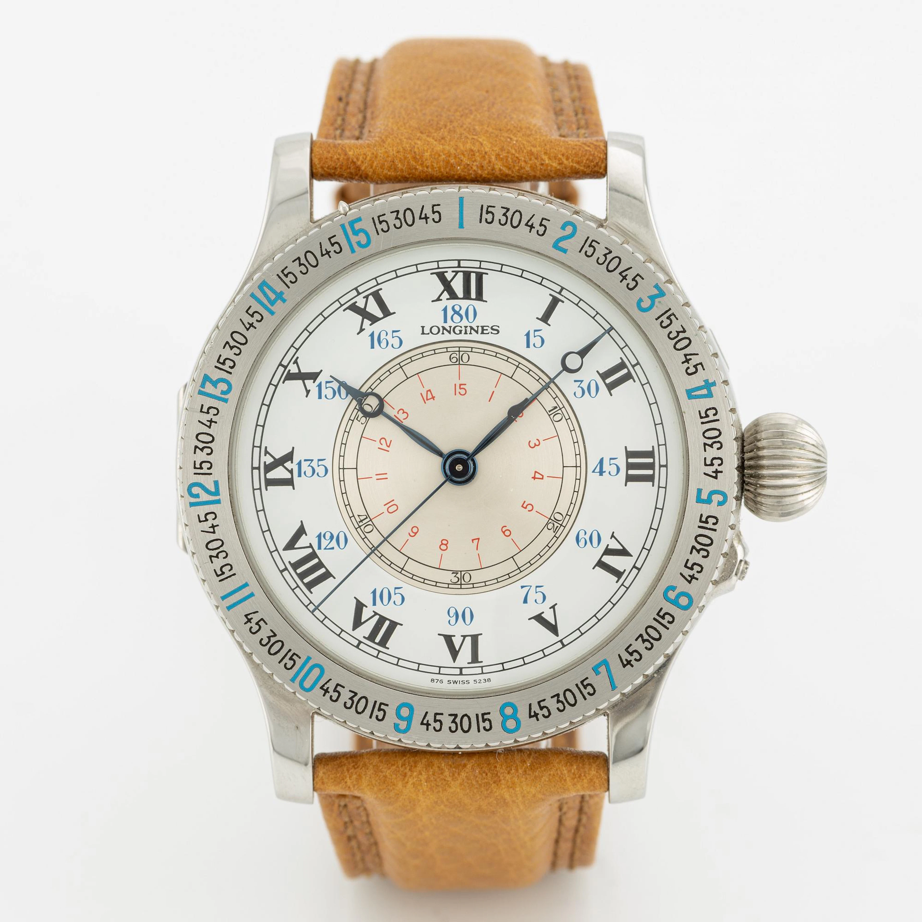 Longines, Charles Lindbergh, "Hour Angle Watch", wristwatch, 47 mm