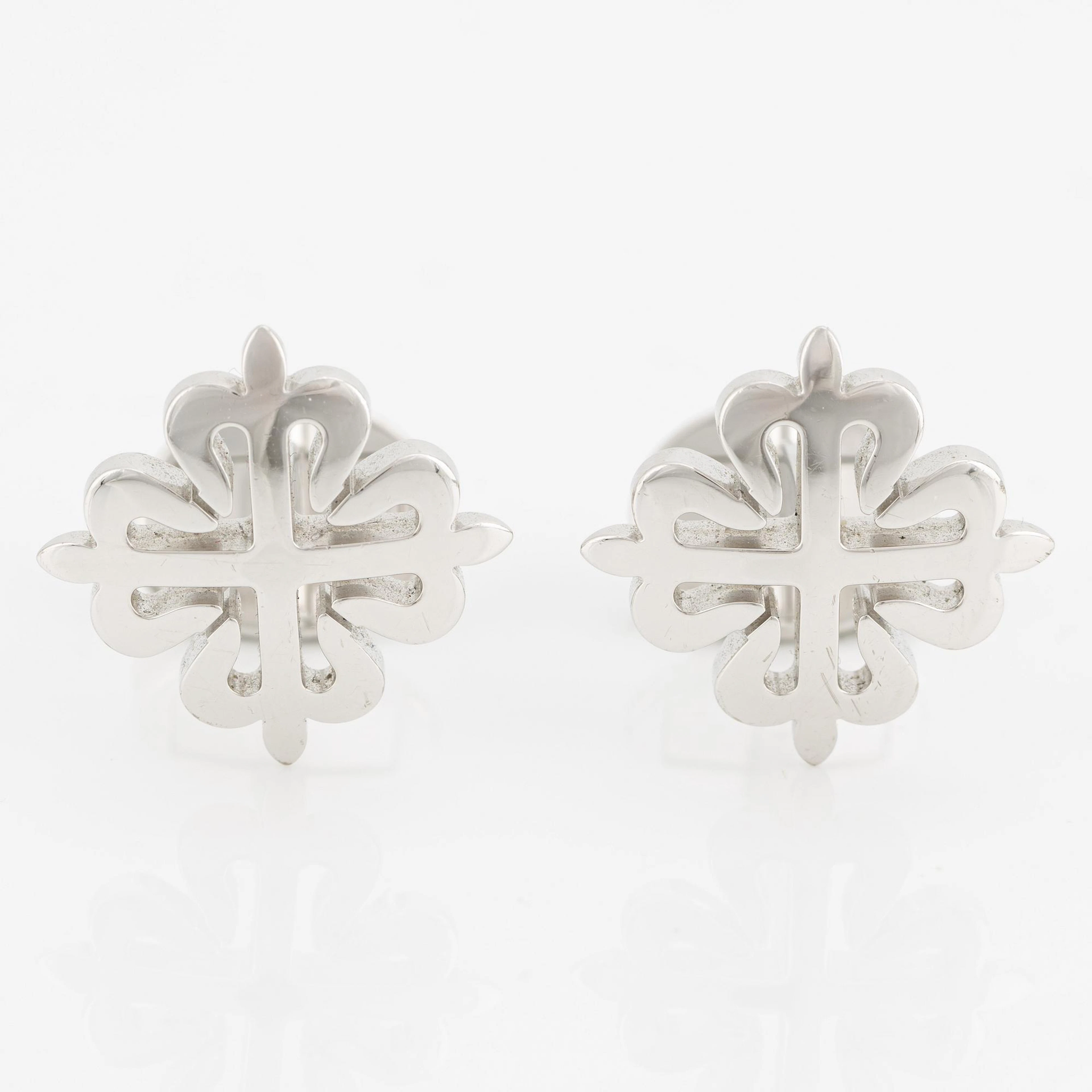 Patek Philippe, Cufflinks, Calatrava Cross, 18K White Gold