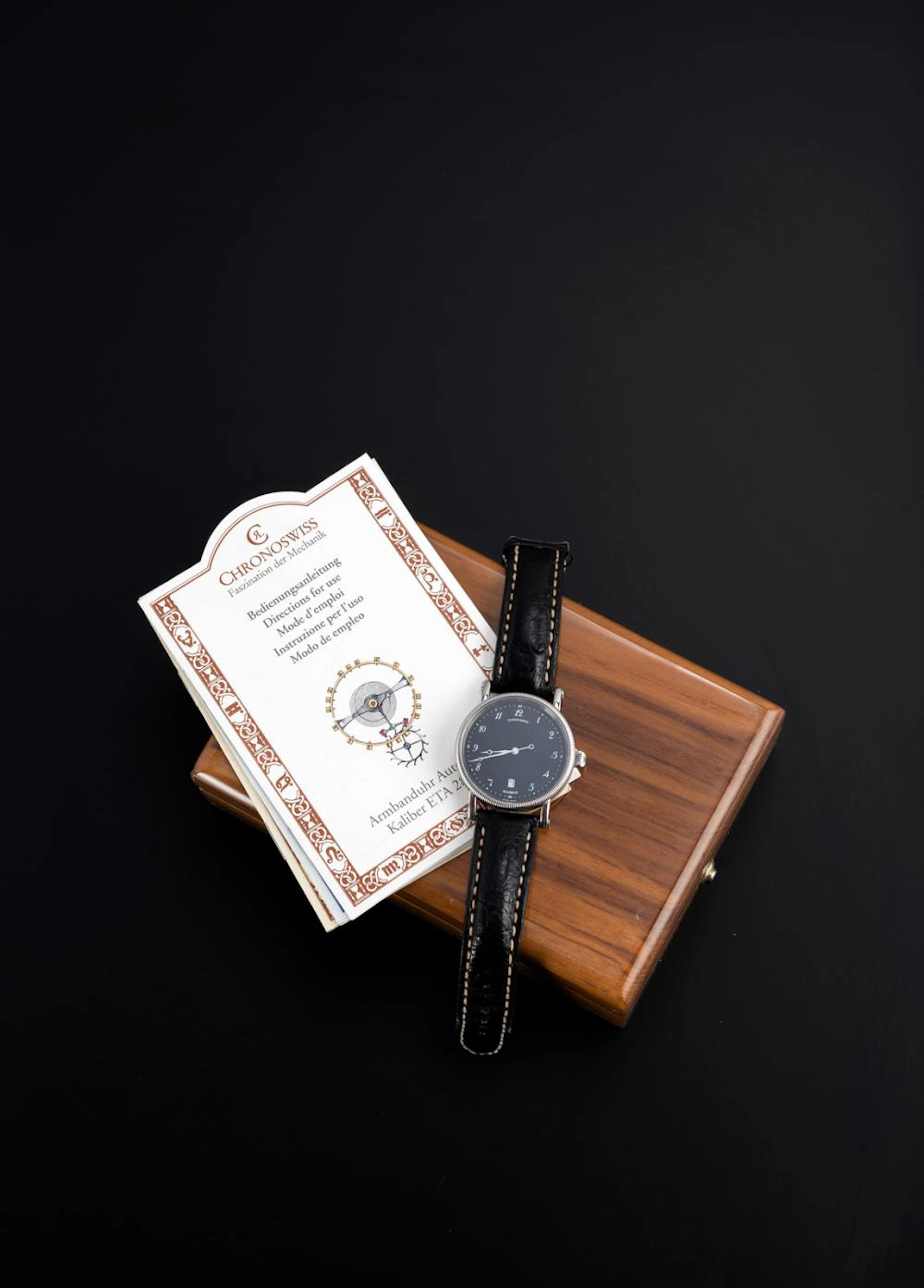 A CHRONOSWISS GENTLEMAN'S STEEL WATCH.