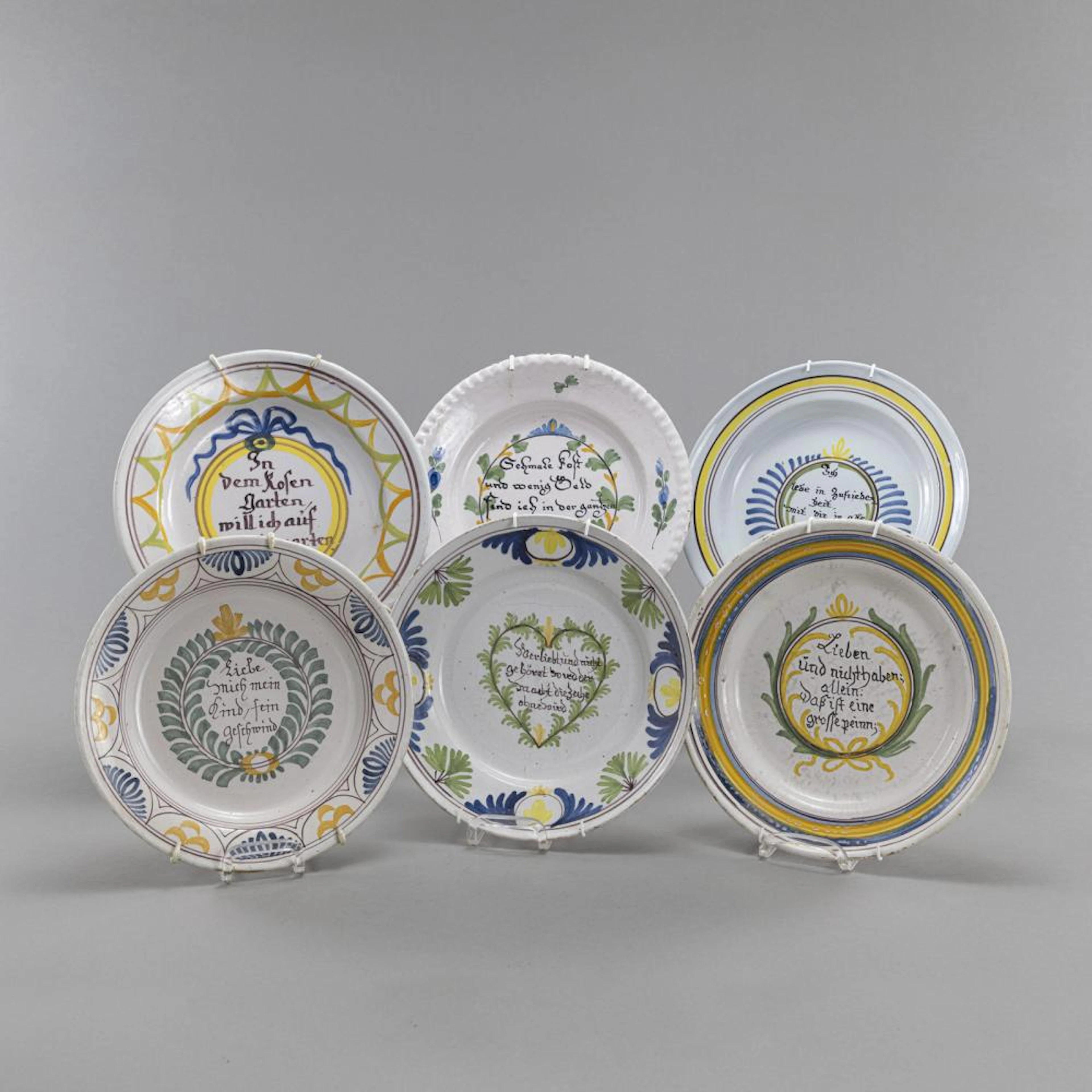 SIX GERMAN ADAGE PLATES