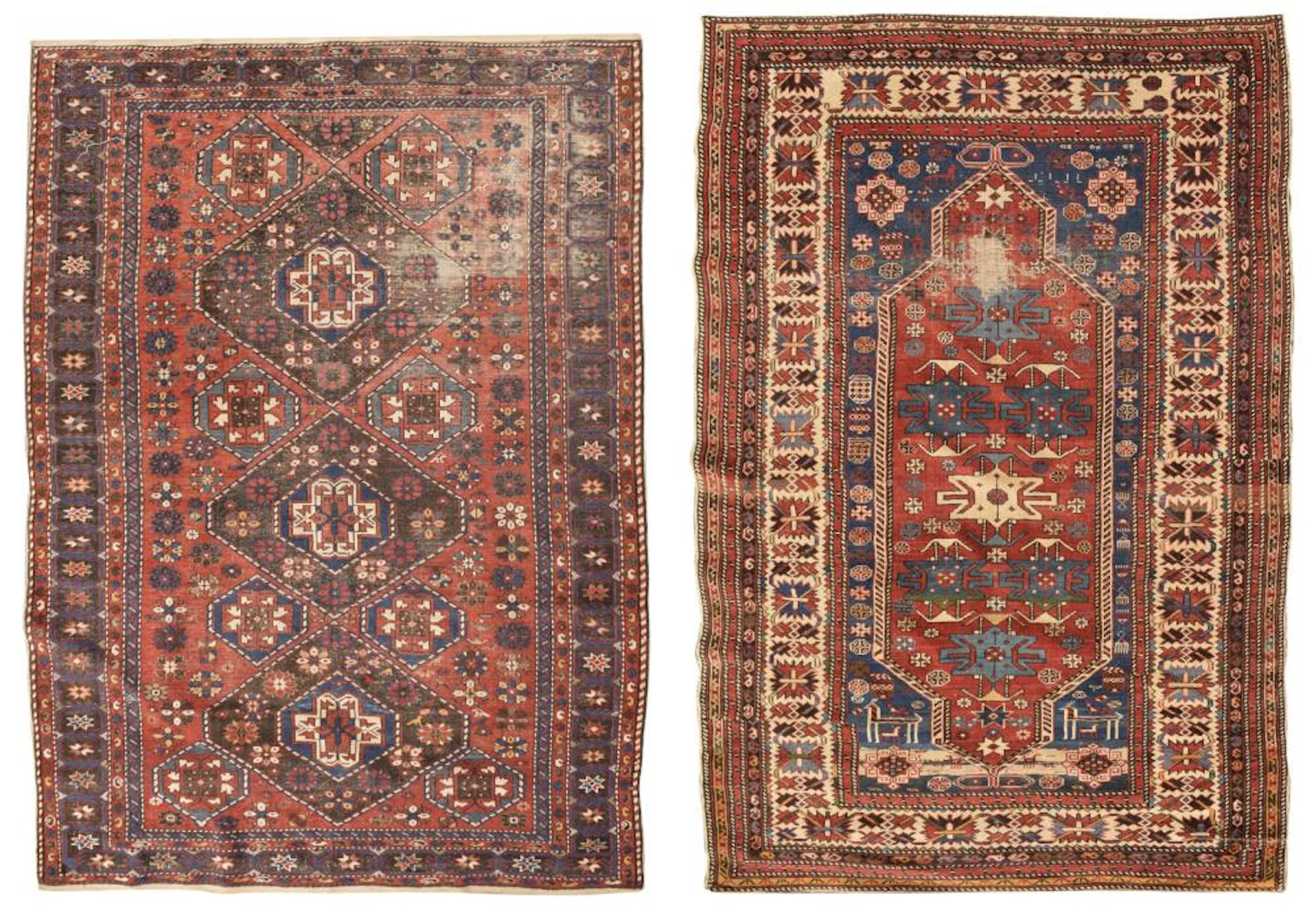 TWO SEMI-ANTIQUE CARPETS