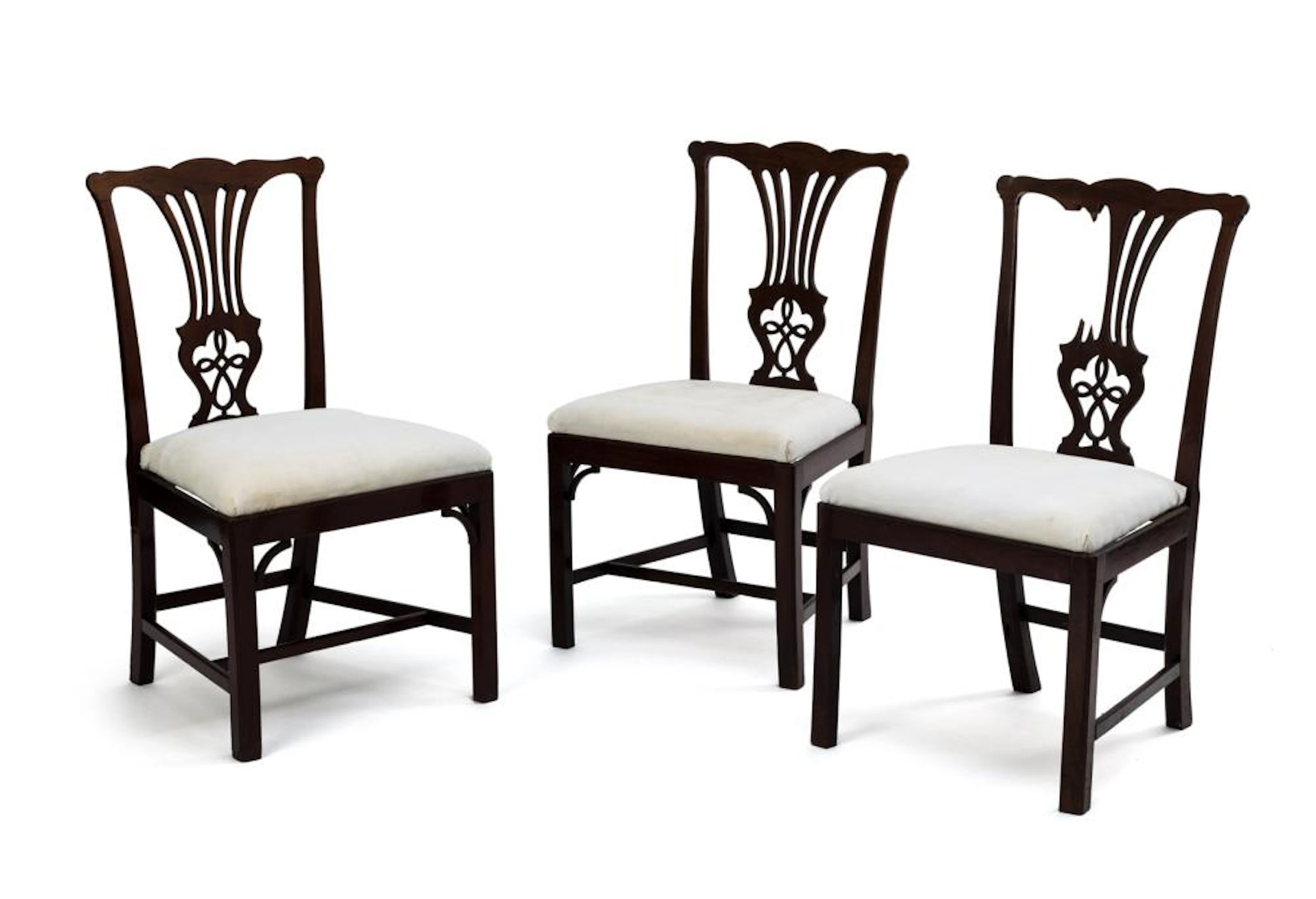 THREE RARE MAHOGANY CHAIRS - SO-CALLED "FÜRST FRANZ" CHAIRS
