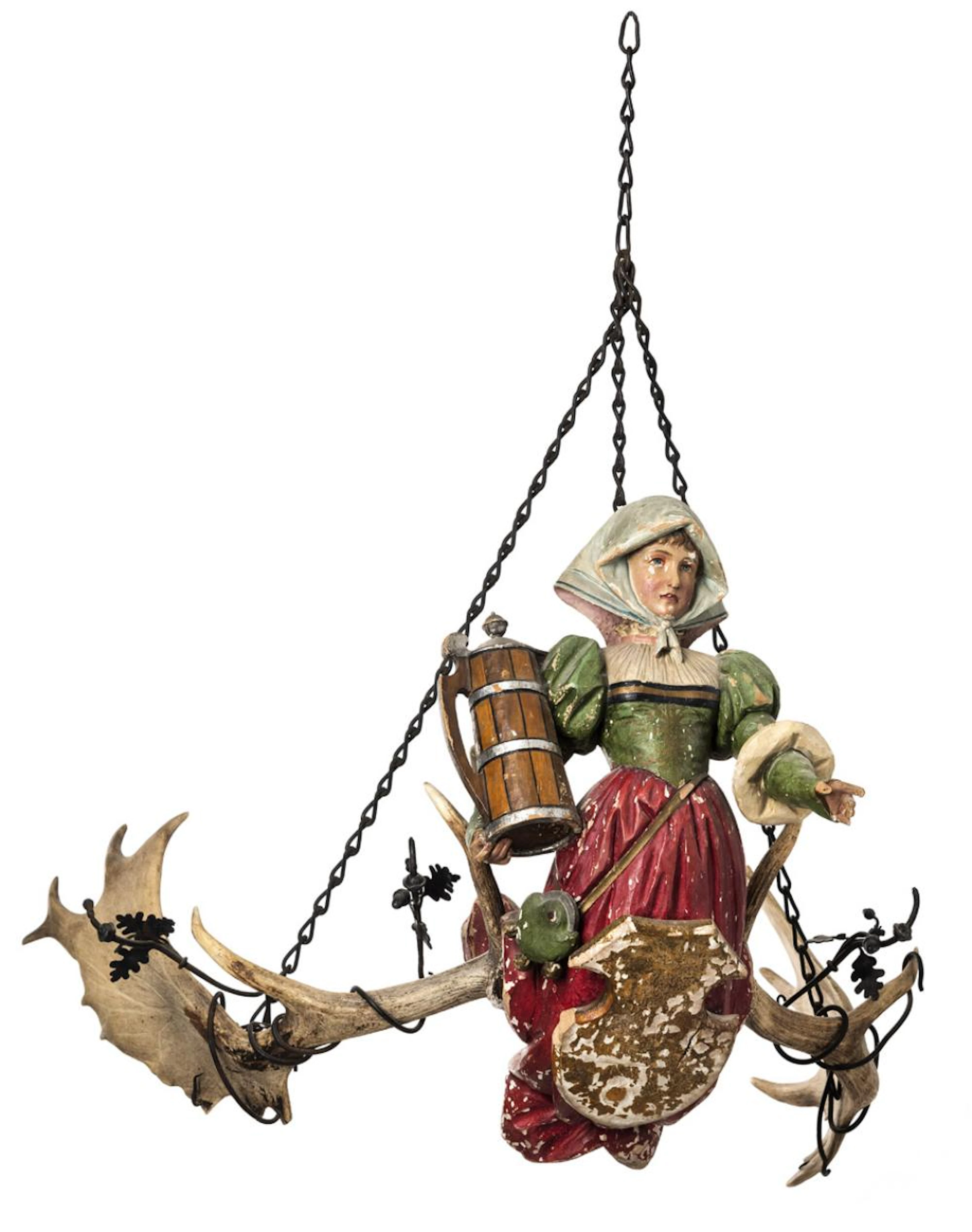 CHANDELIER WITH MAIDEN - "LUSTERWEIBCHEN"