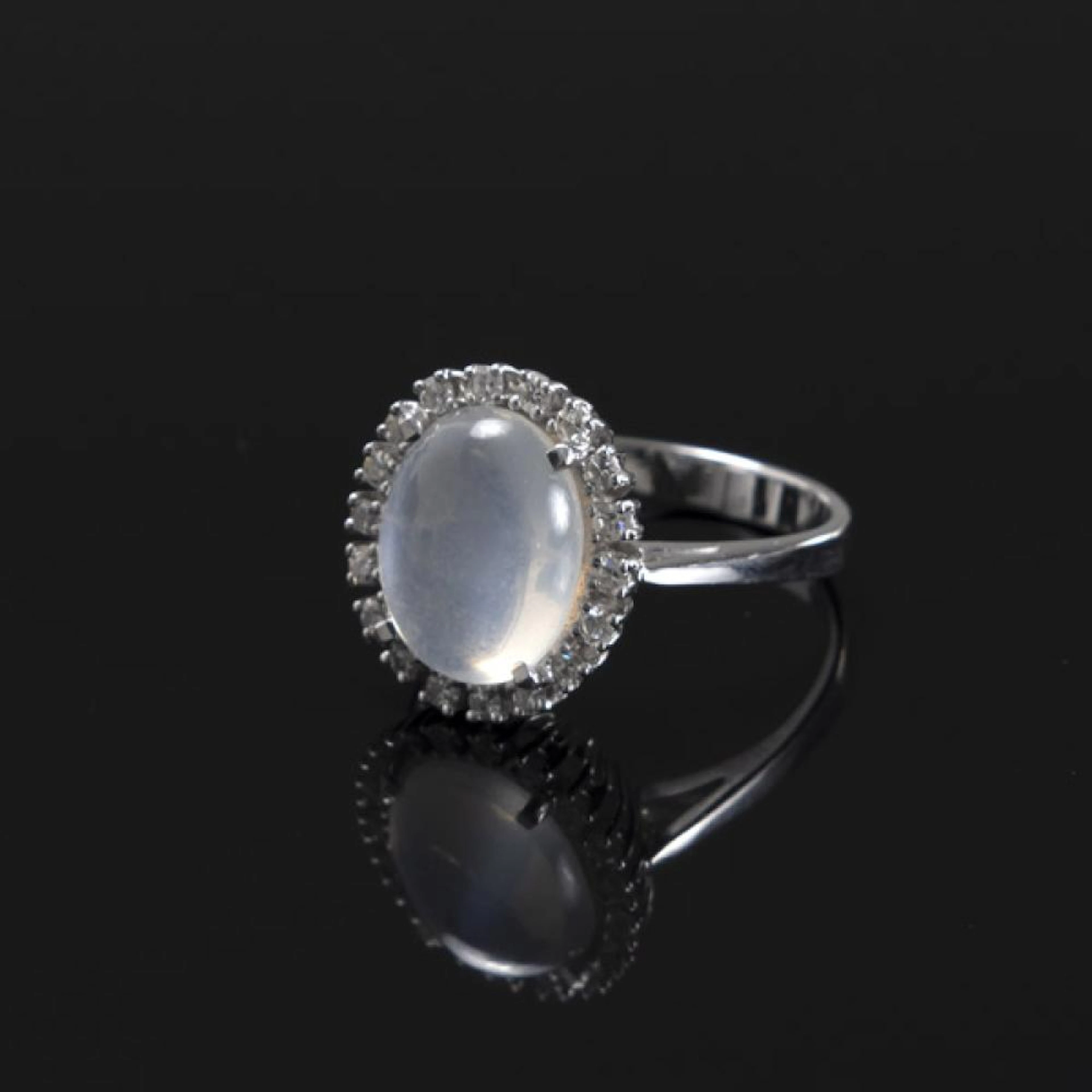 Mondstein-Diamant-Ring