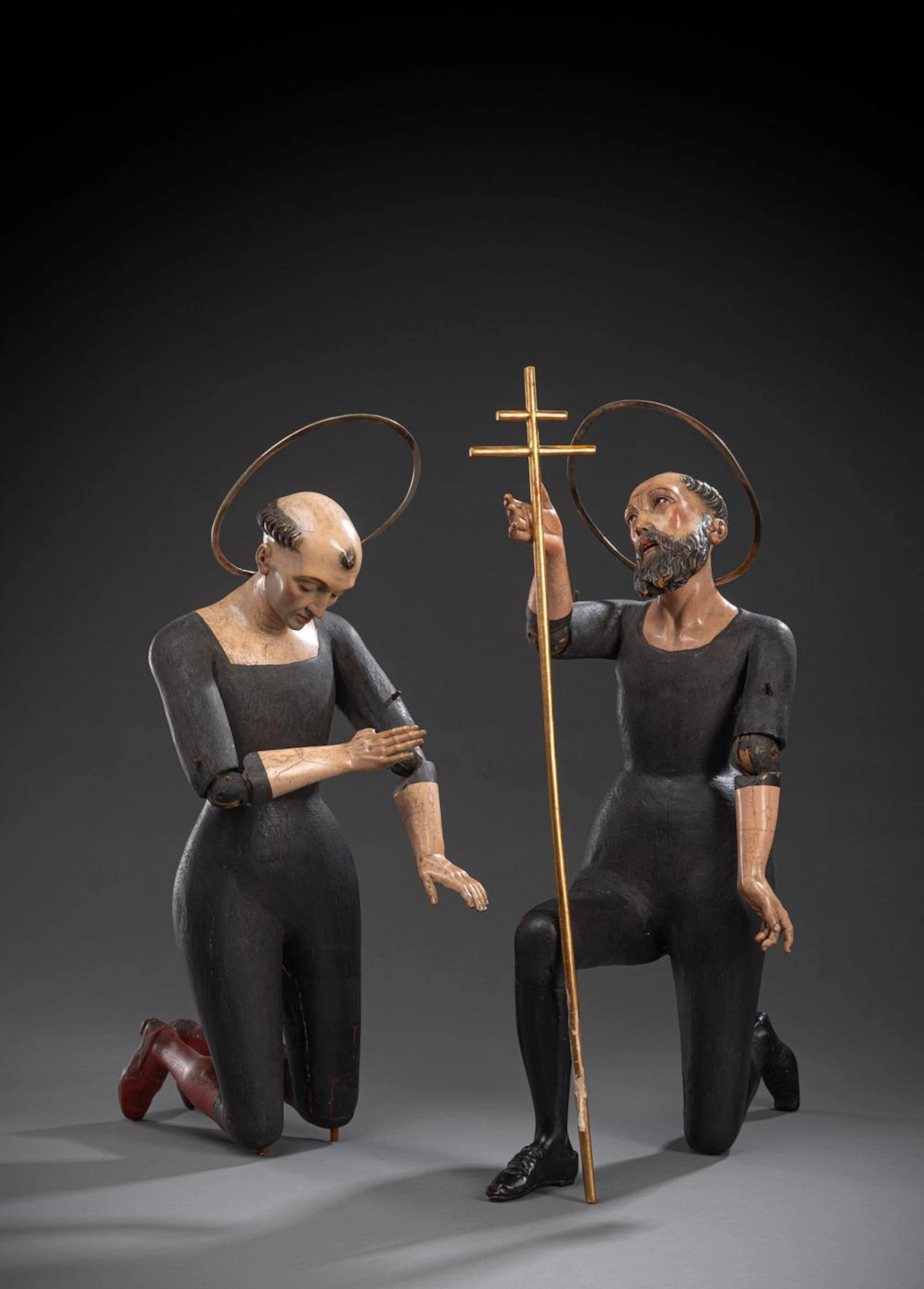 TWO MALE NATIVITY FIGURES