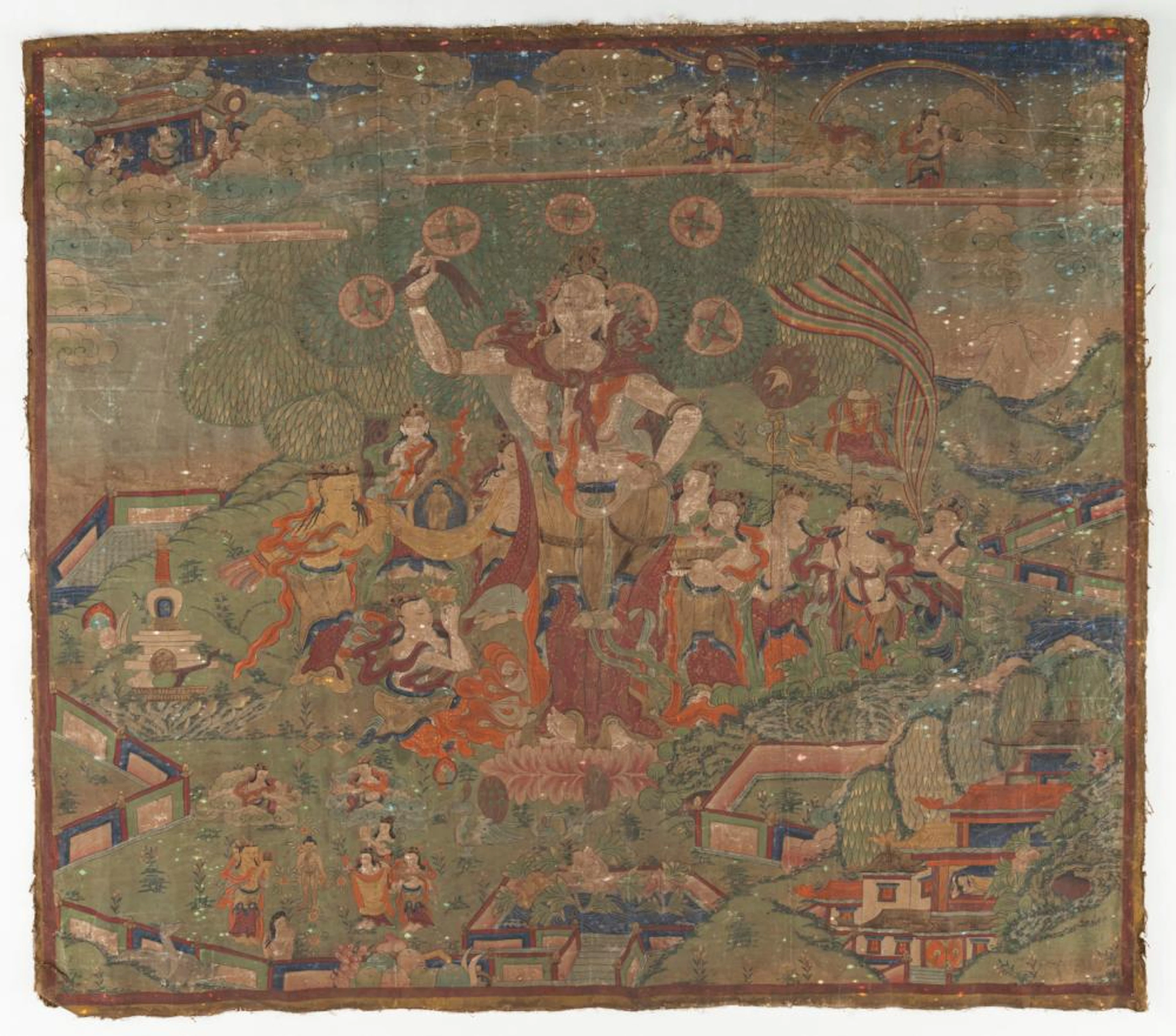 A LARGE THANGKA DEPICTING DAKINI