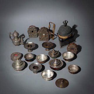 LOT OF RITUAL OBJECTS AND OTHERS: FOUR TRAVEL SHRINES (GAU)